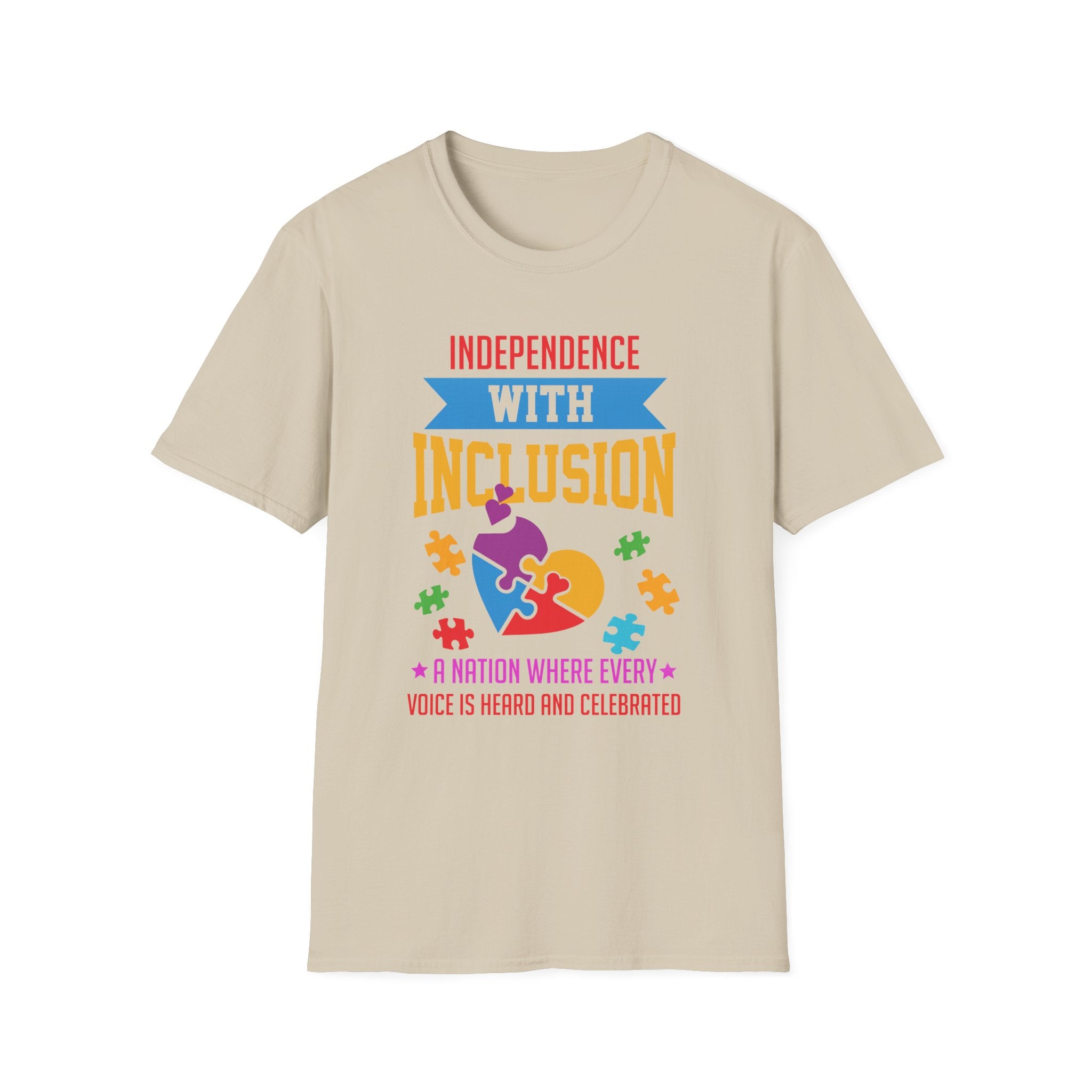 Independence with inclusion Autism Awareness , Adult T-Shirt