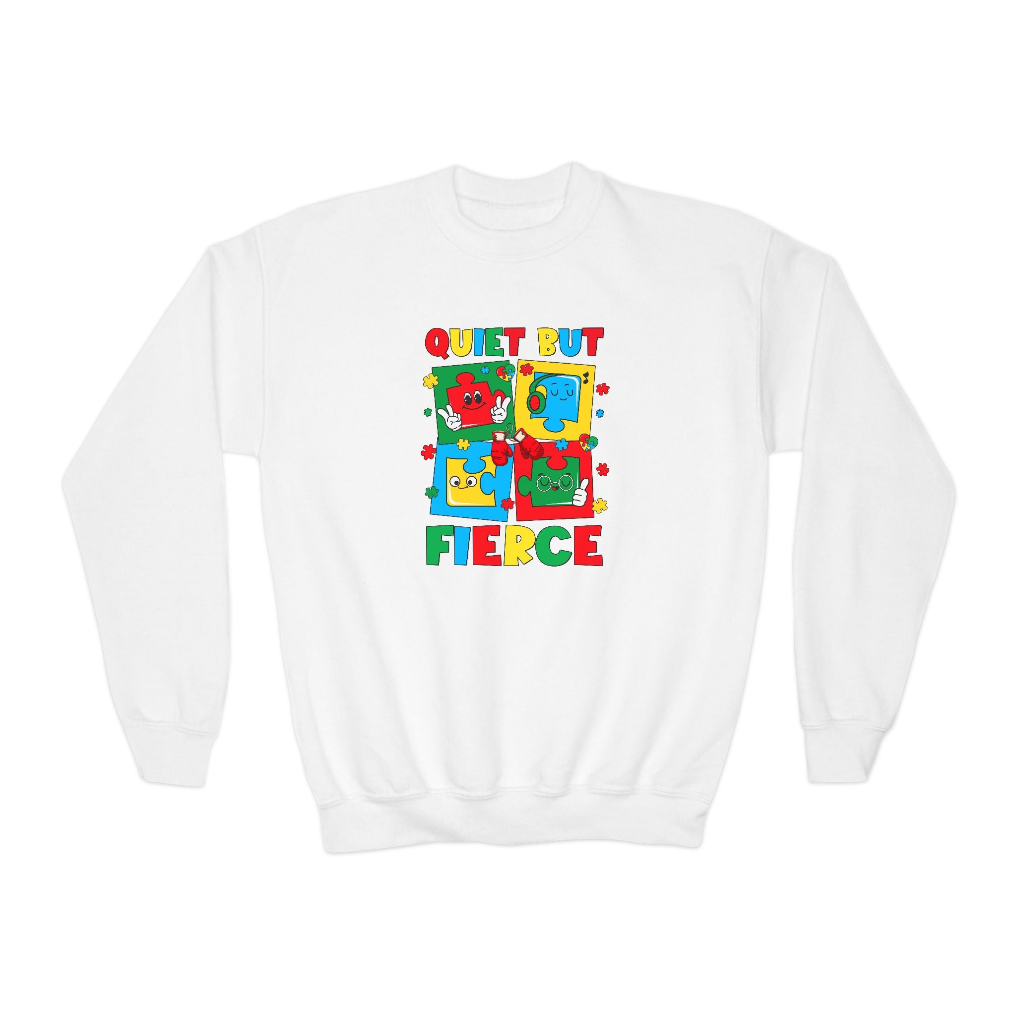 Quiet But Fierce, Youth Crewneck Sweatshirt