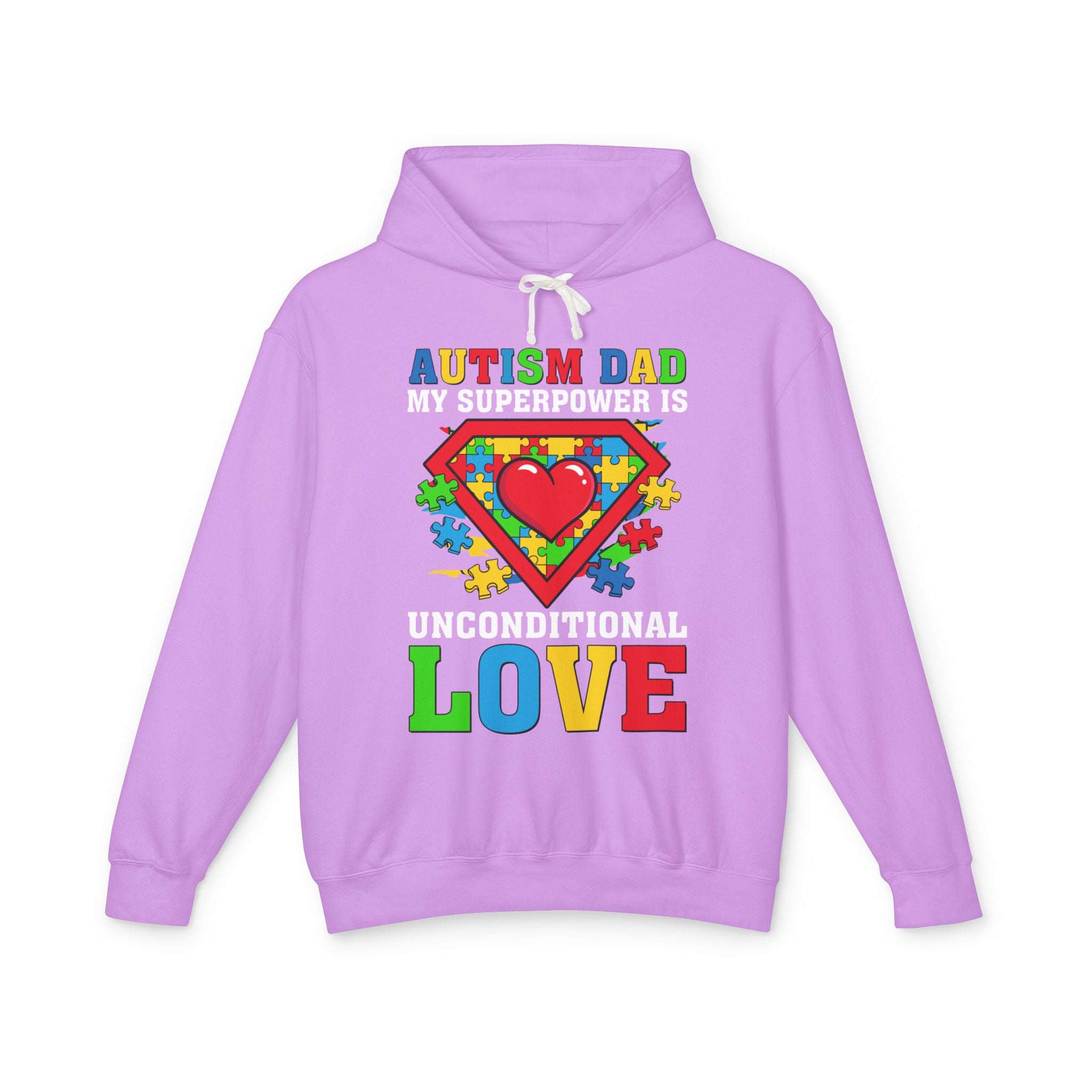 Autism Dad My Superpower, Autism Awareness Adult Hoodie