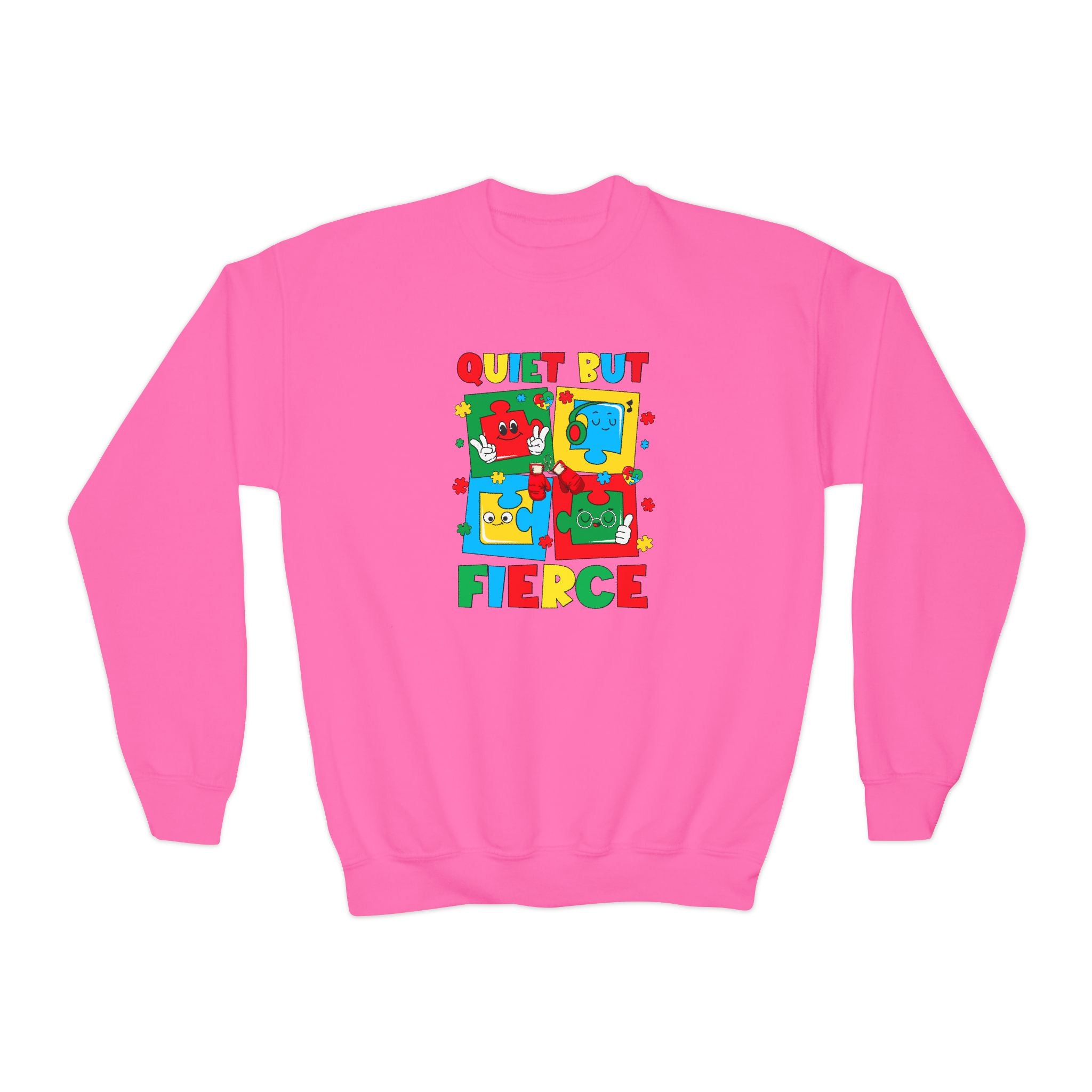 Quiet But Fierce, Youth Crewneck Sweatshirt