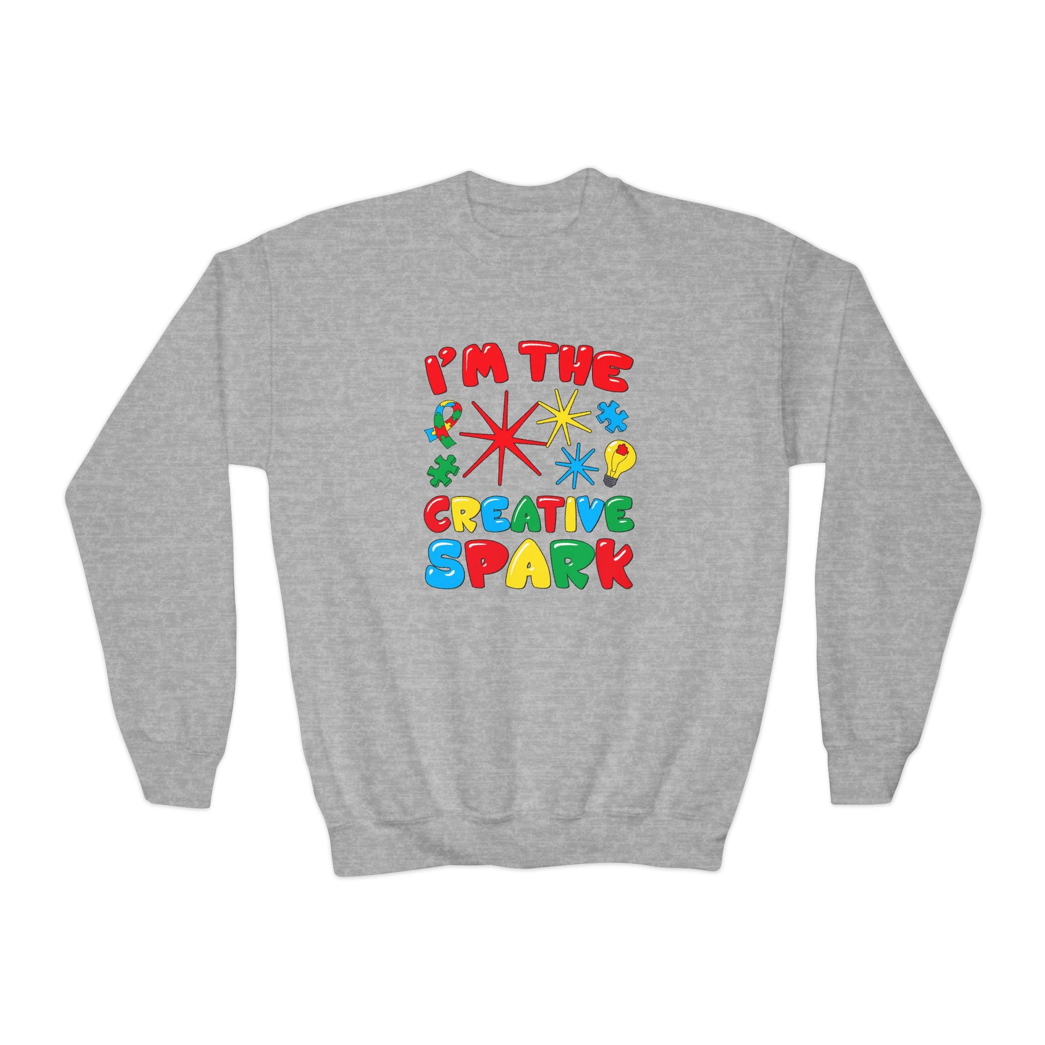 I'm The Creative Spark, Youth Crewneck Sweatshirt