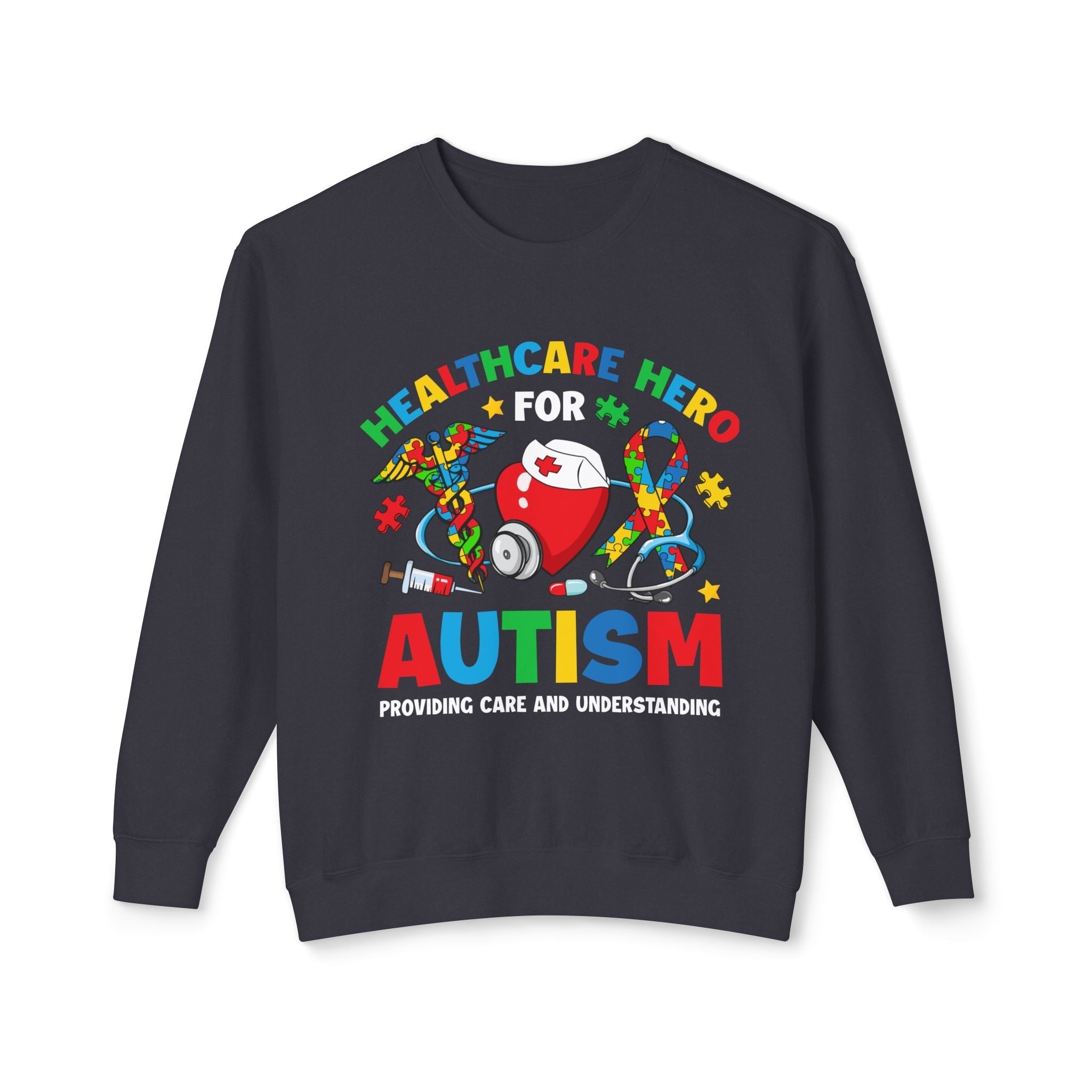 "Healthcare Hero Autism Awareness Sweatshirt – 'Healthcare