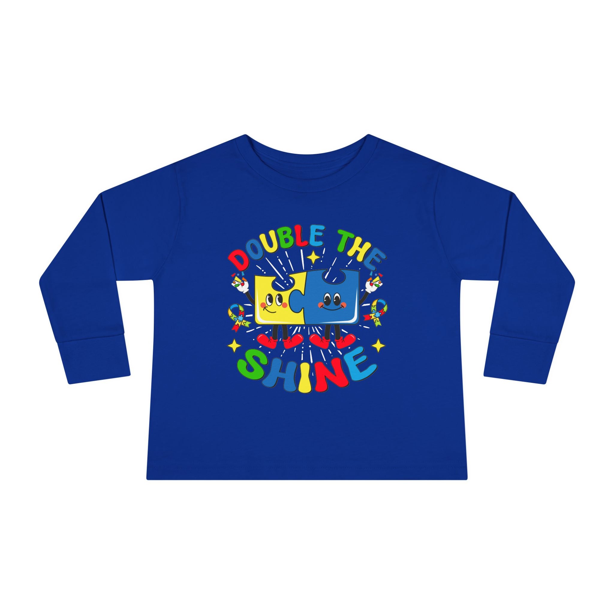 Double the Shine, Autism Awareness Toddler Long Sleeve Tee