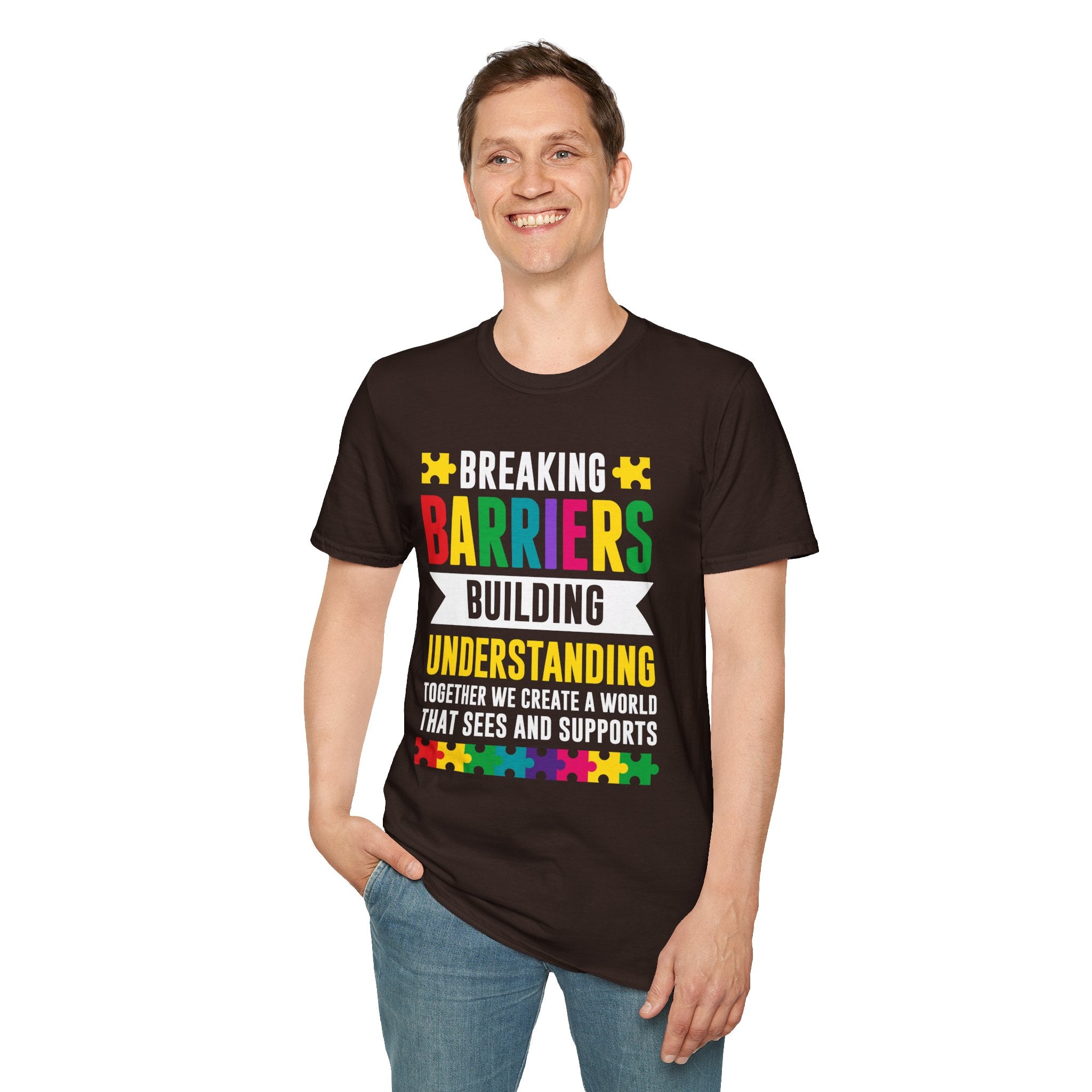 Breaking Barriers Autism Awareness , Adult T-Shirt