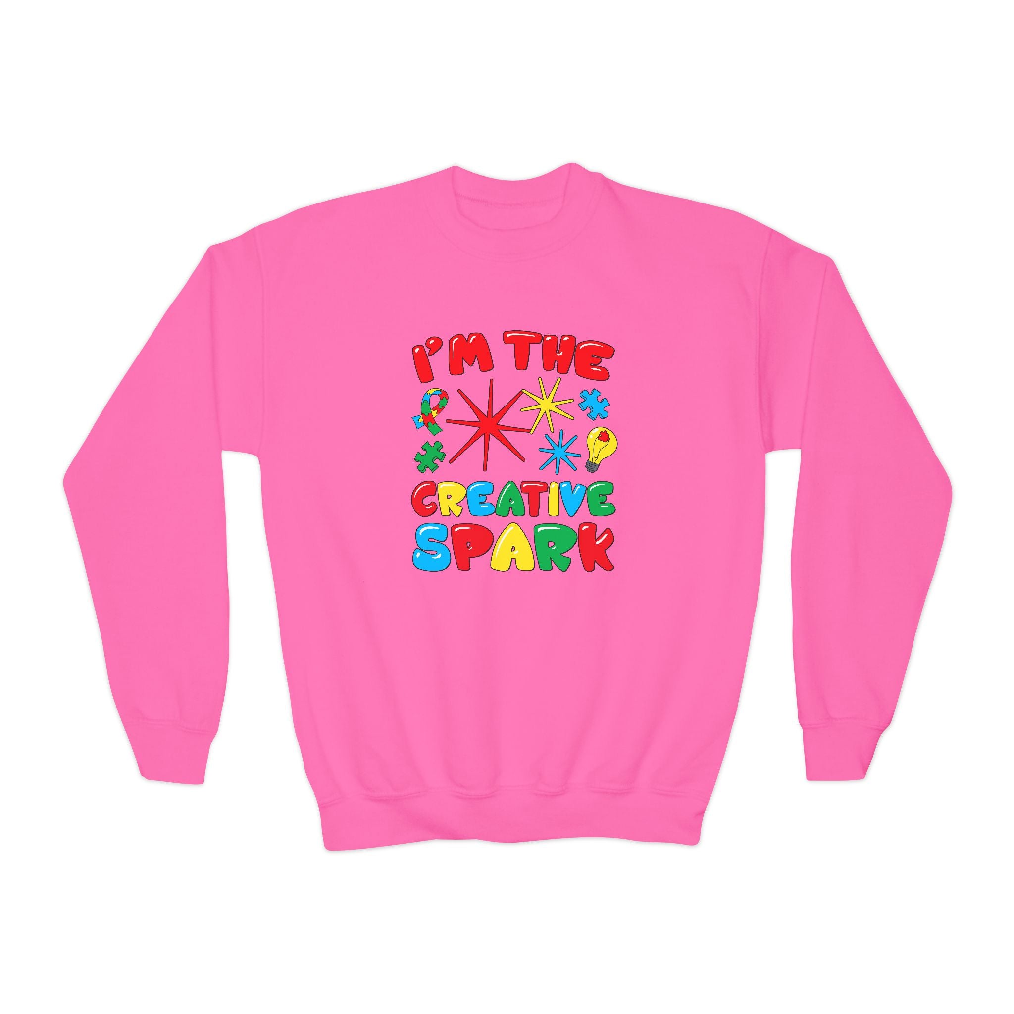 I'm The Creative Spark, Youth Crewneck Sweatshirt