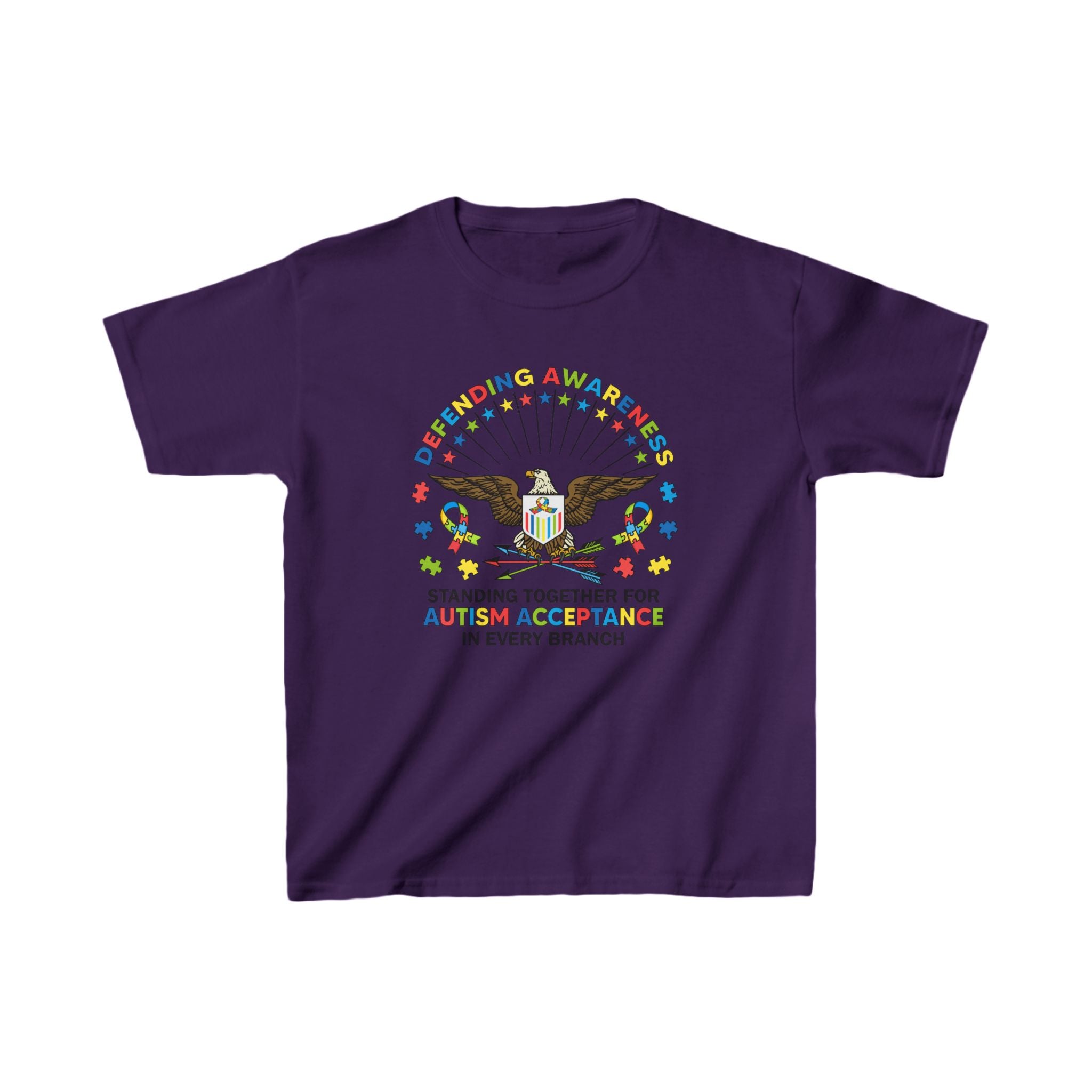 Defending Awareness, Unisex Children's T-Shirt | Autism Awareness in Every U.S. Military Branch