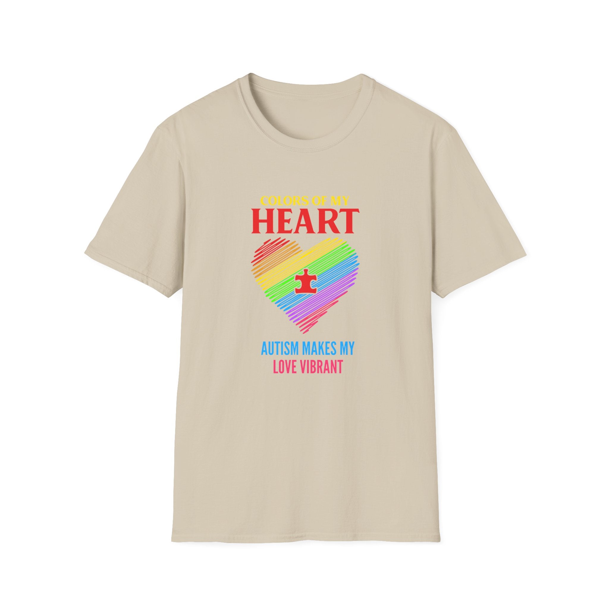 Colors Of my Heart Autism Awareness , Adult T-Shirt