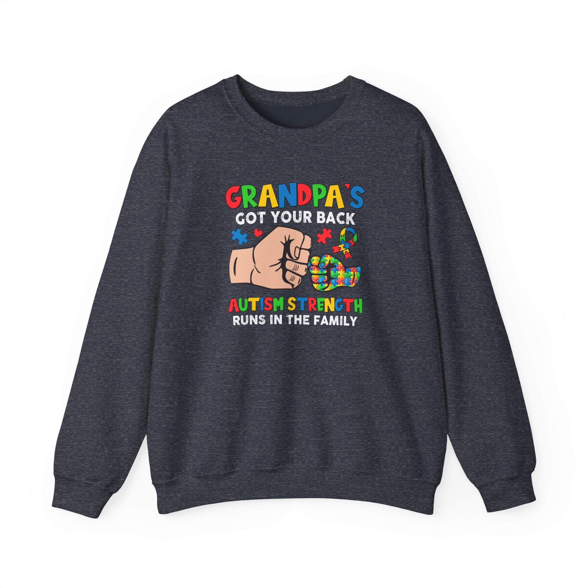 Grandpa's Got Your Back, Adult Crewneck Sweatshirt