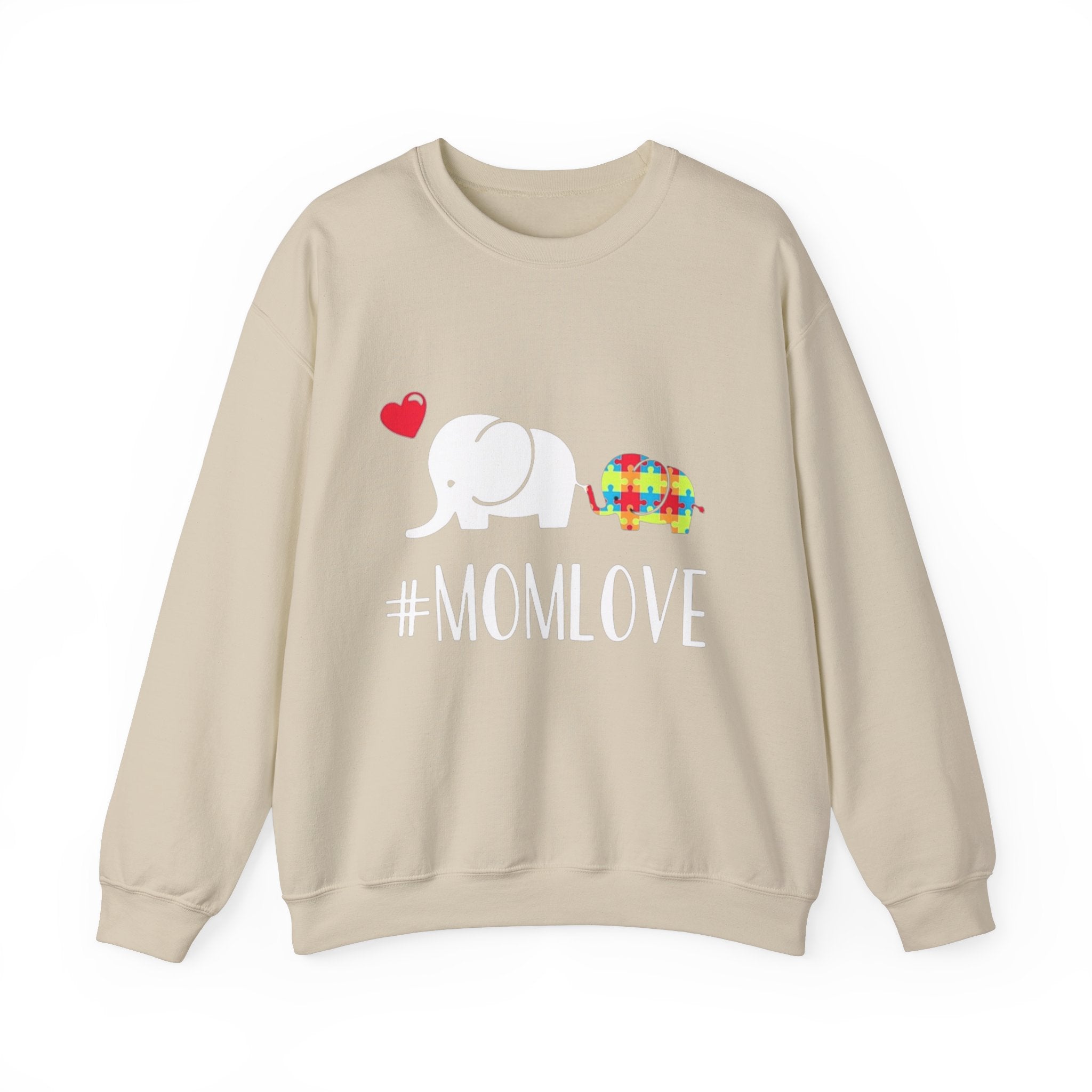 Mom Love, Autism Awareness Adult Sweatshirt