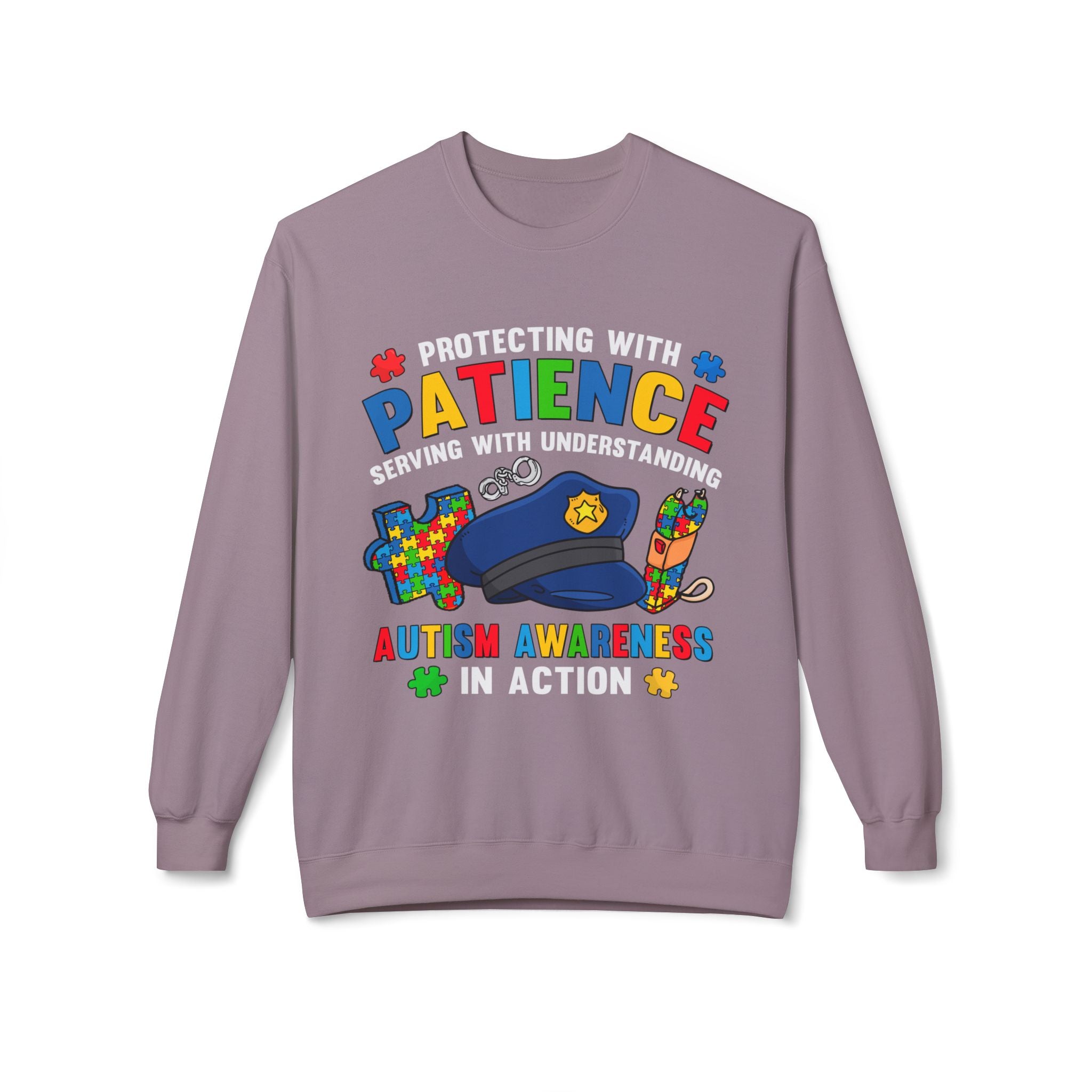 Protecting with Patience, Autism Awareness Adult Unisex Sweatshirt