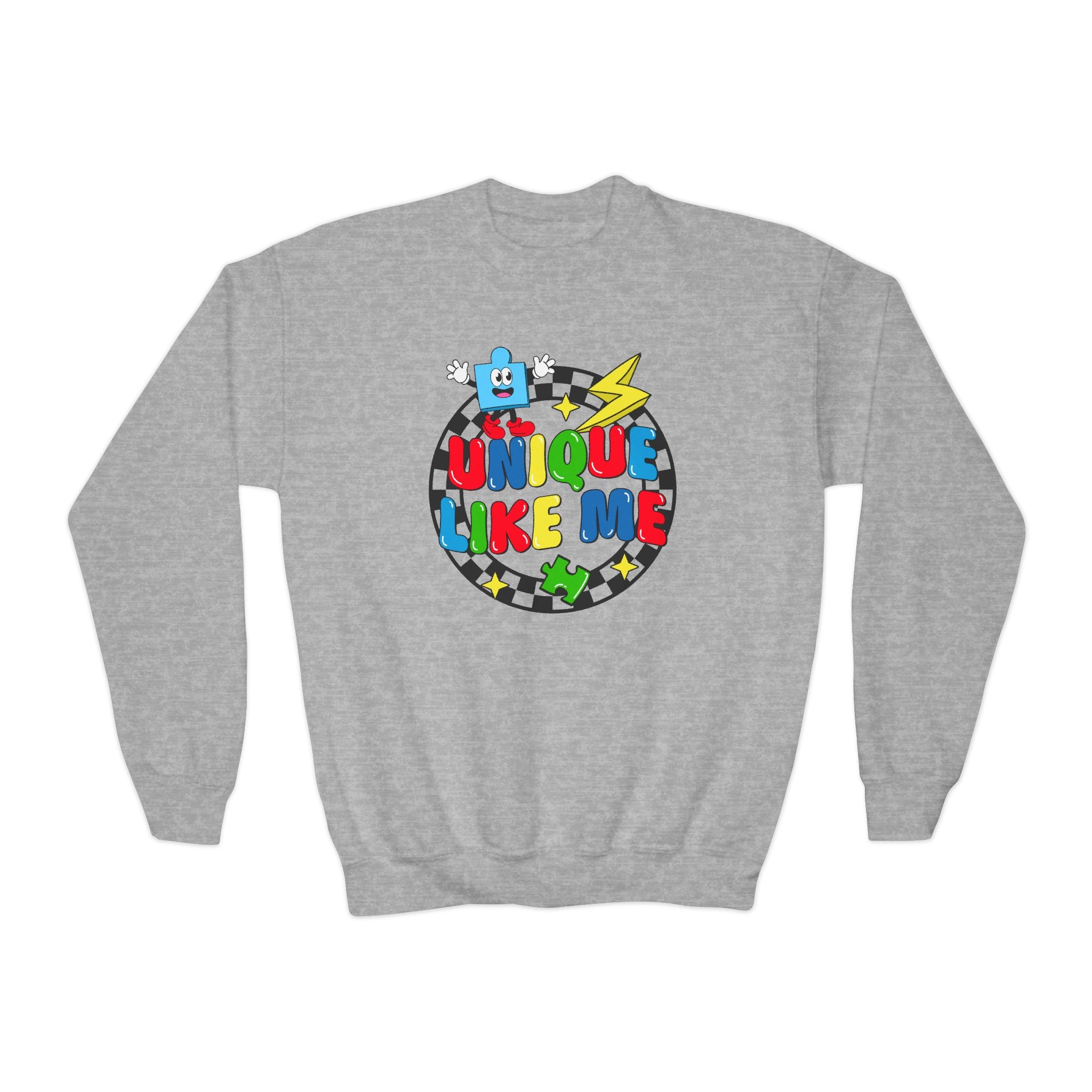 Unique Like Me, Youth Crewneck Sweatshirt