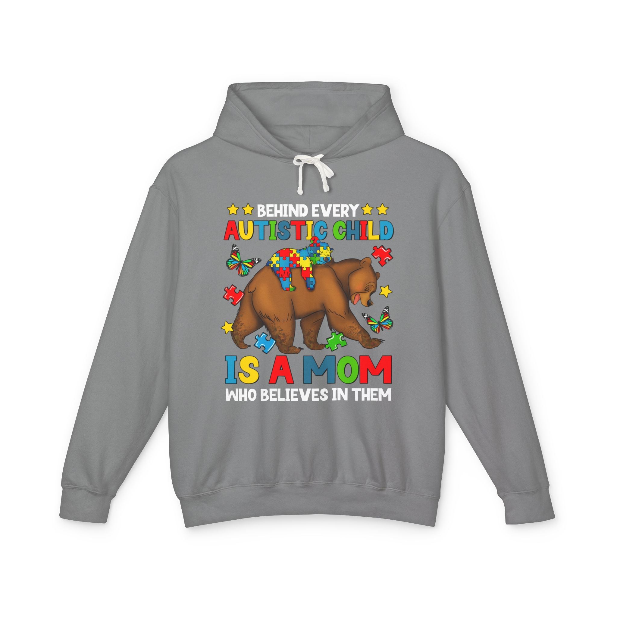 Behind Every Autistic Child, Autism Awareness Adult Hoodie