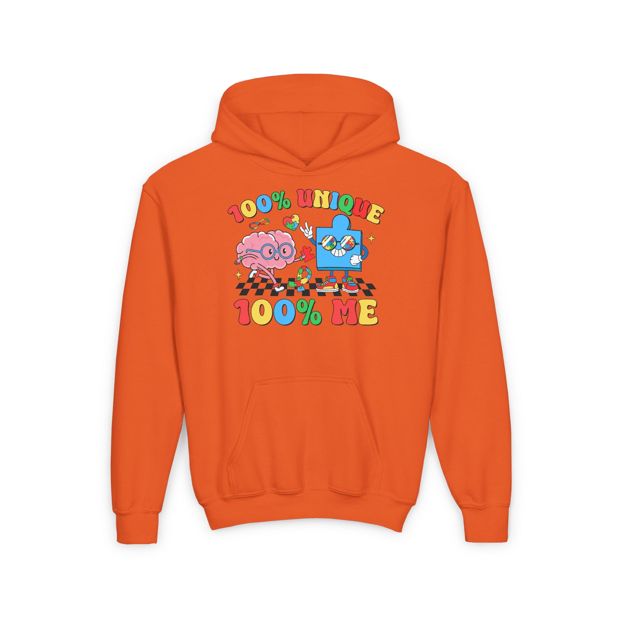 Unique me 100% me, Autism Awareness, Youth Hoodie