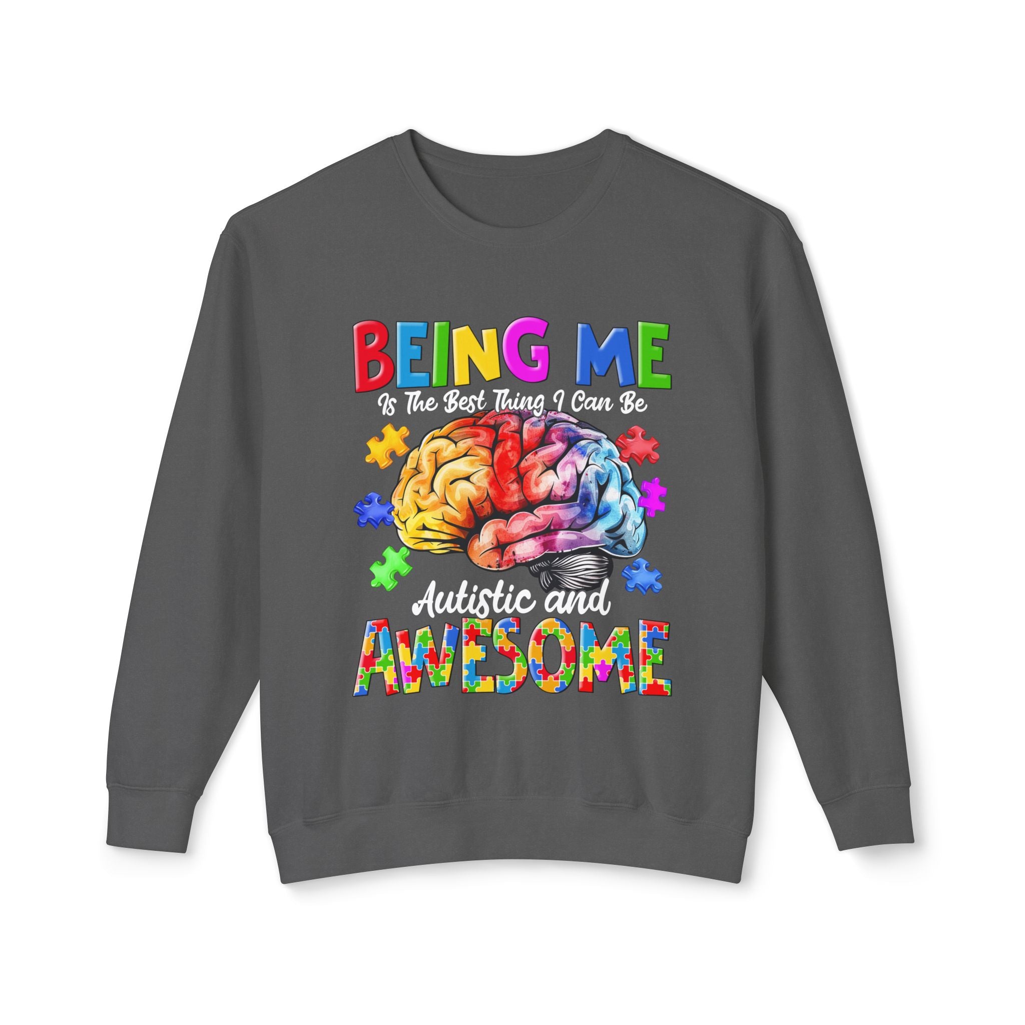 Autistic & Awesome, Autism Awareness Unisex Adult Sweatshirt