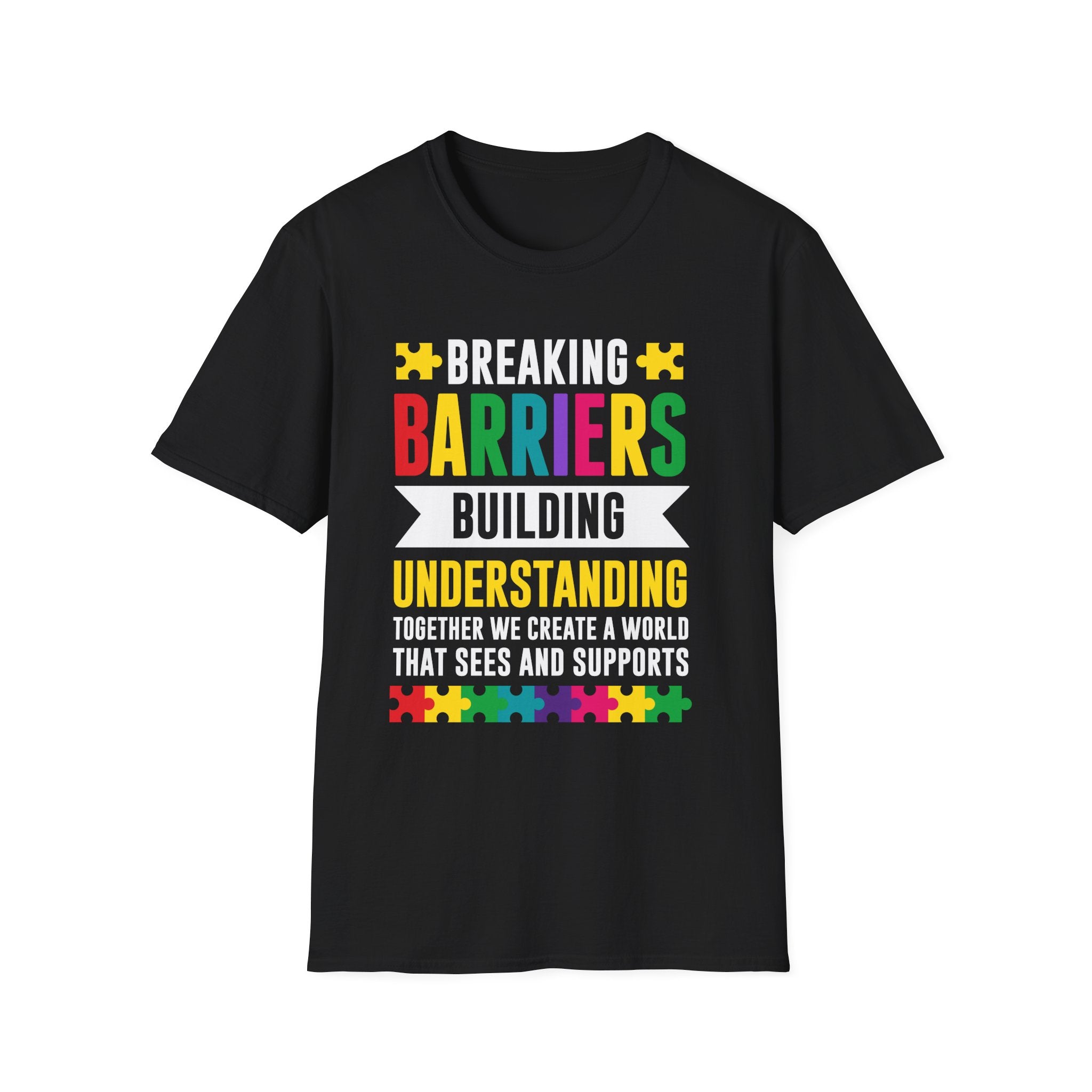 Breaking Barriers Autism Awareness , Adult T-Shirt