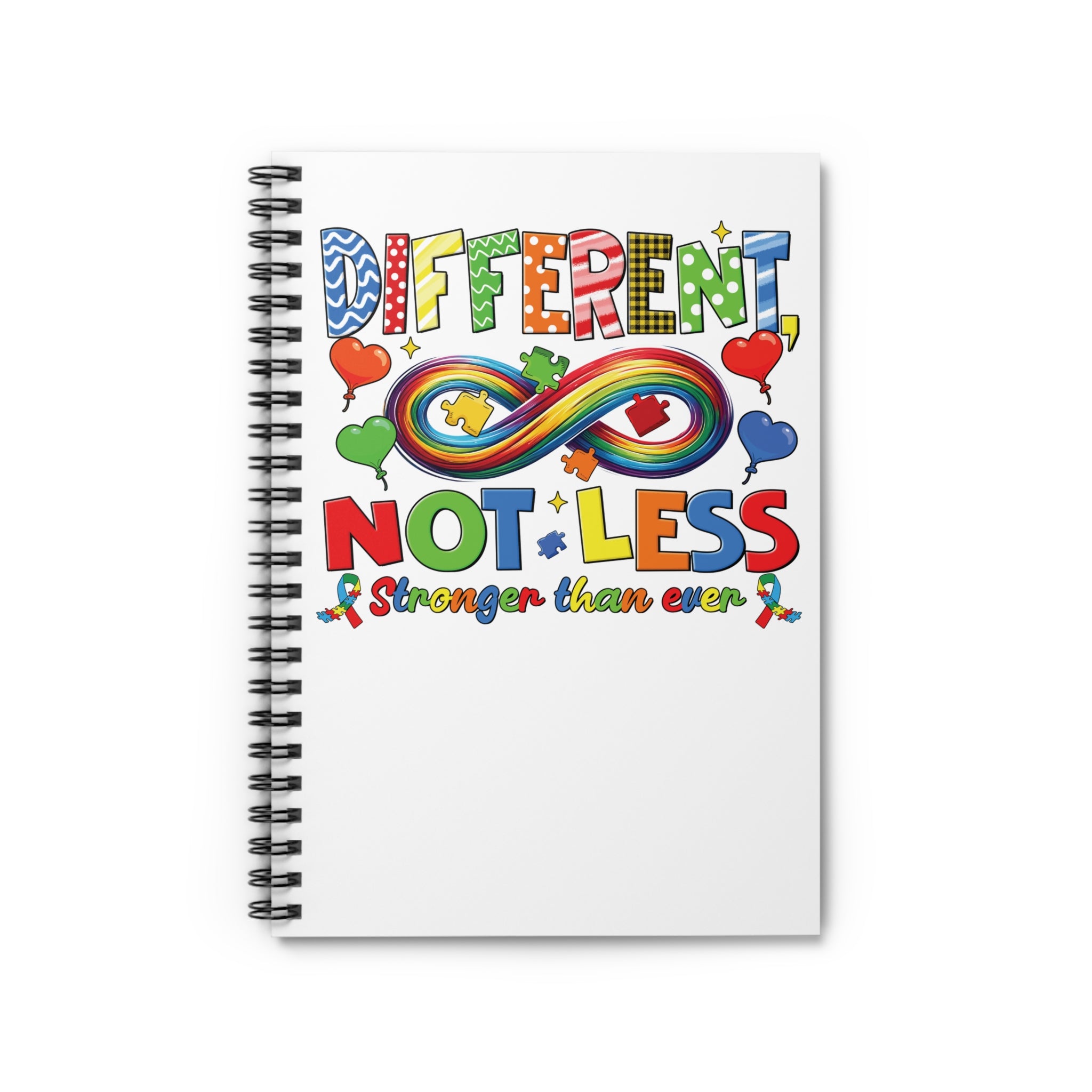 Differently Not Less Spiral Notebook - Ruled Line