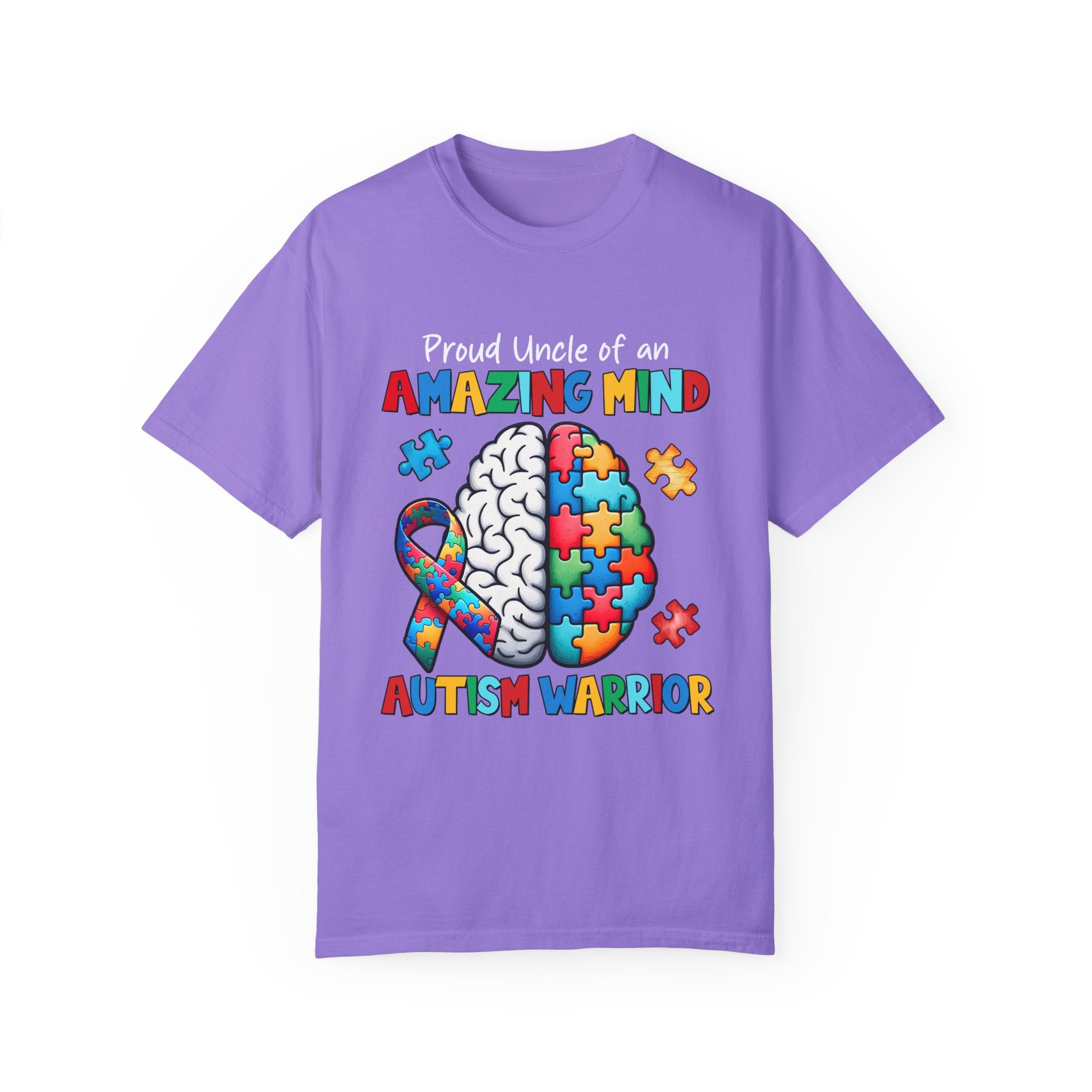 Proud Uncle of an Amazing Mind Adult T-Shirt | Autism Warrior | Autism Support Gift for Uncles