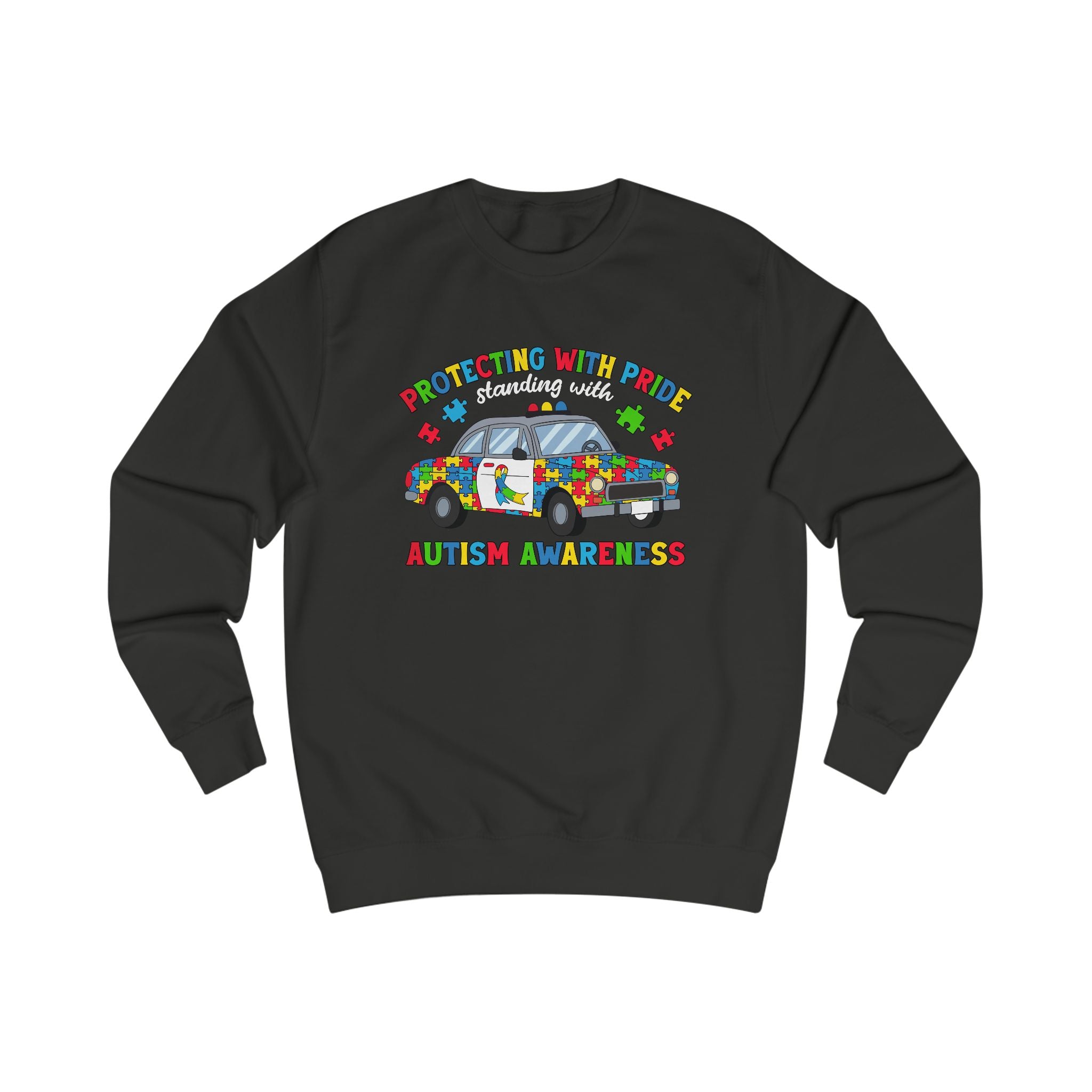 Protecting with Pride, Autism Awareness, Adult Unisex Sweatshirt