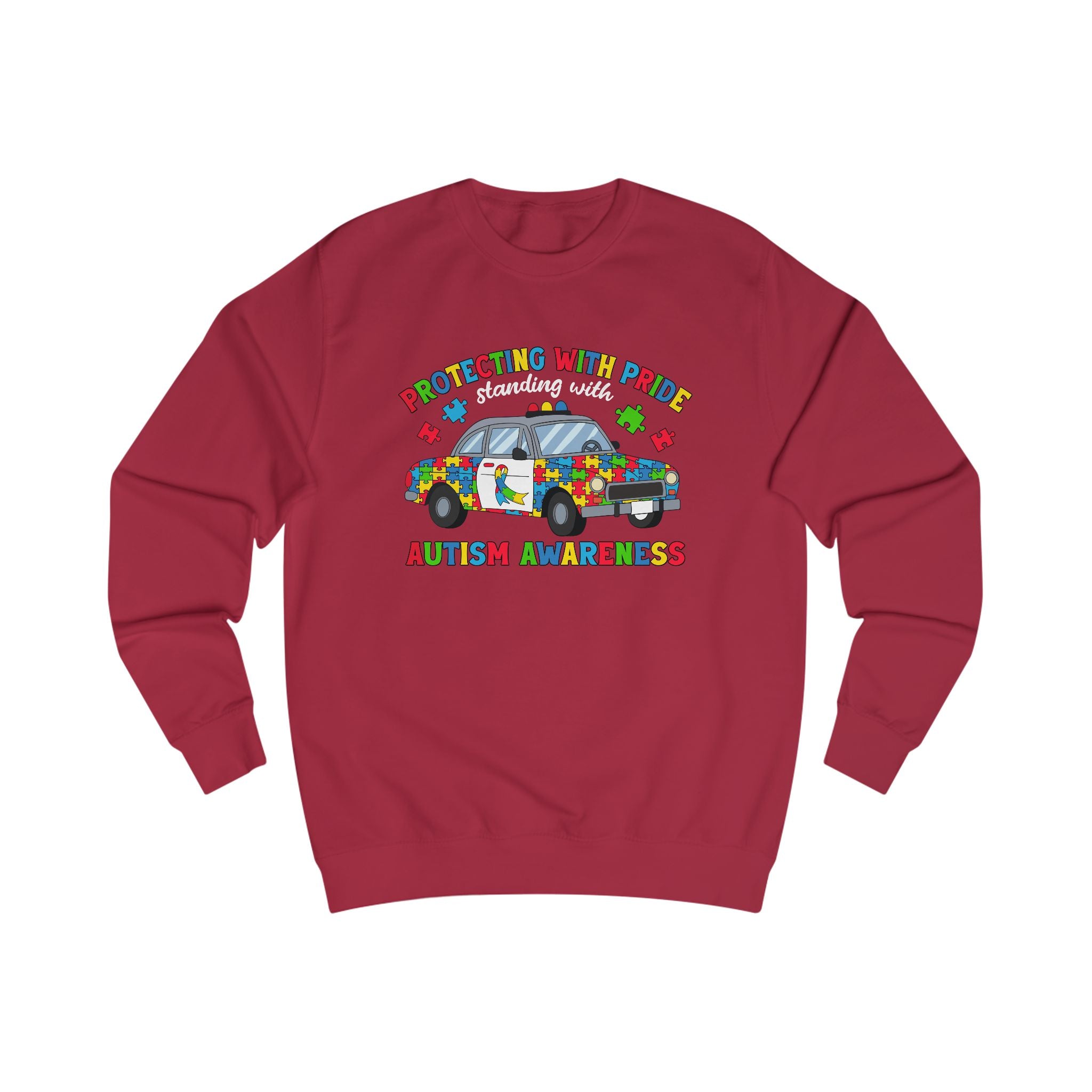 Protecting with Pride, Autism Awareness, Adult Unisex Sweatshirt