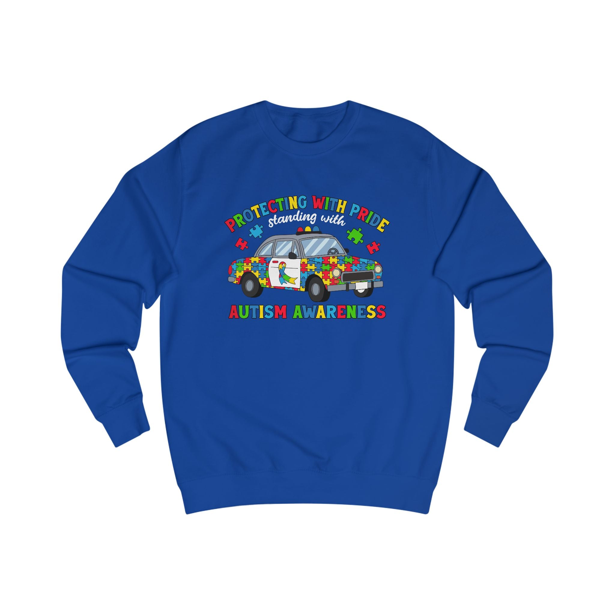 Protecting with Pride, Autism Awareness, Adult Unisex Sweatshirt