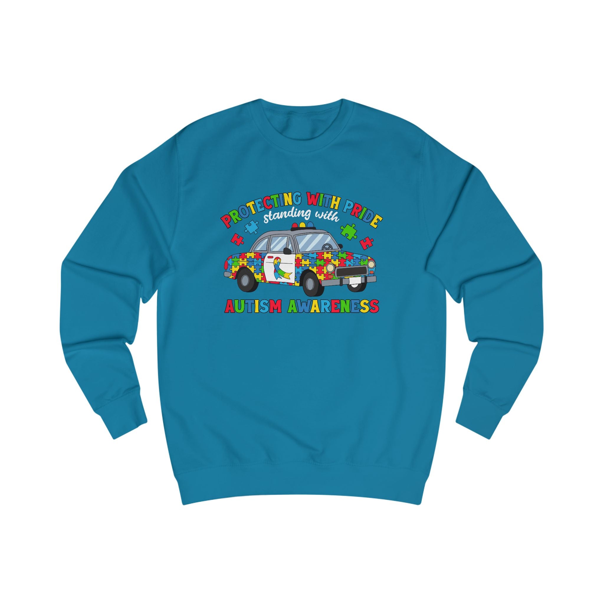 Protecting with Pride, Autism Awareness, Adult Unisex Sweatshirt