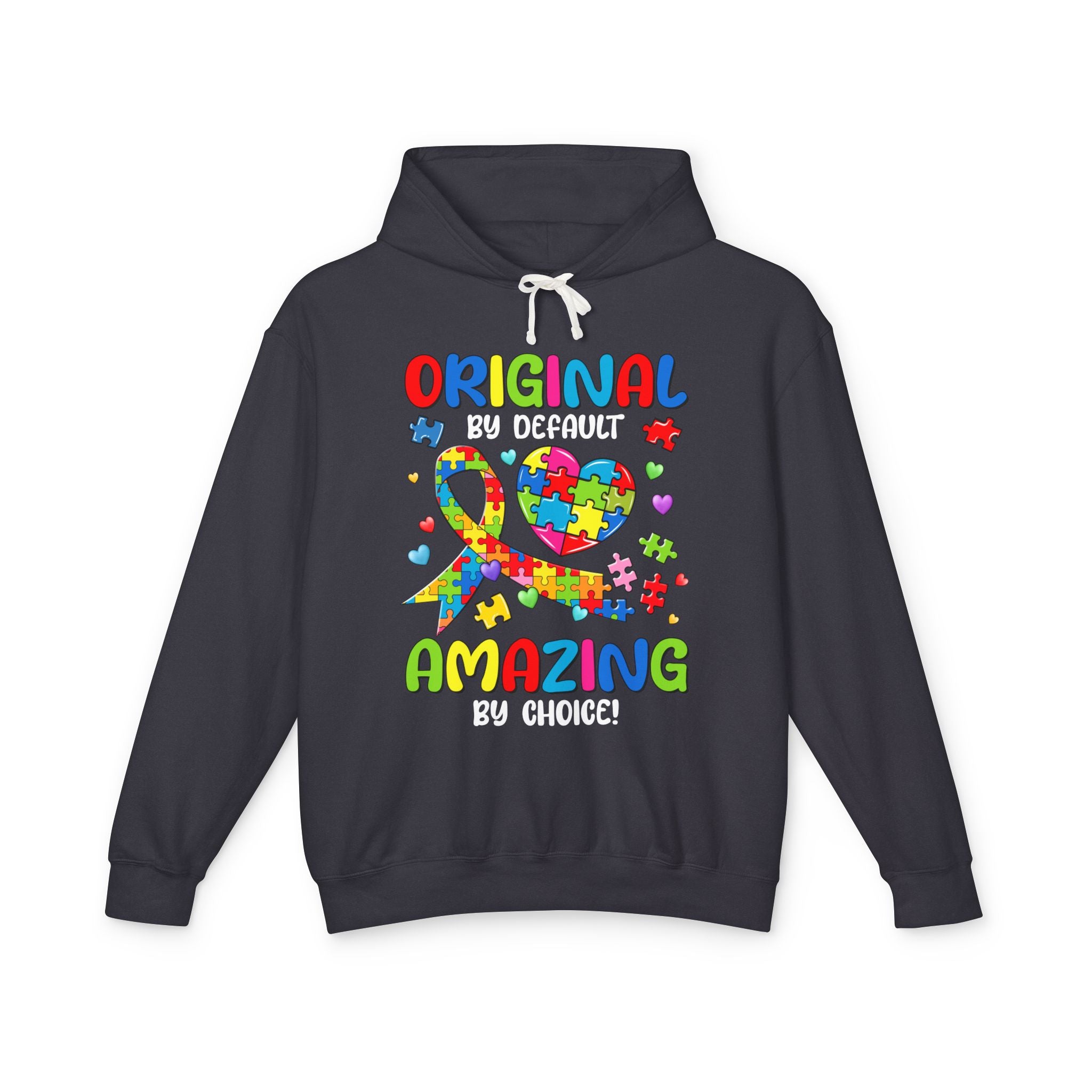 Original By Default Amazing By Choice , Autism Awareness Adult Hoodie