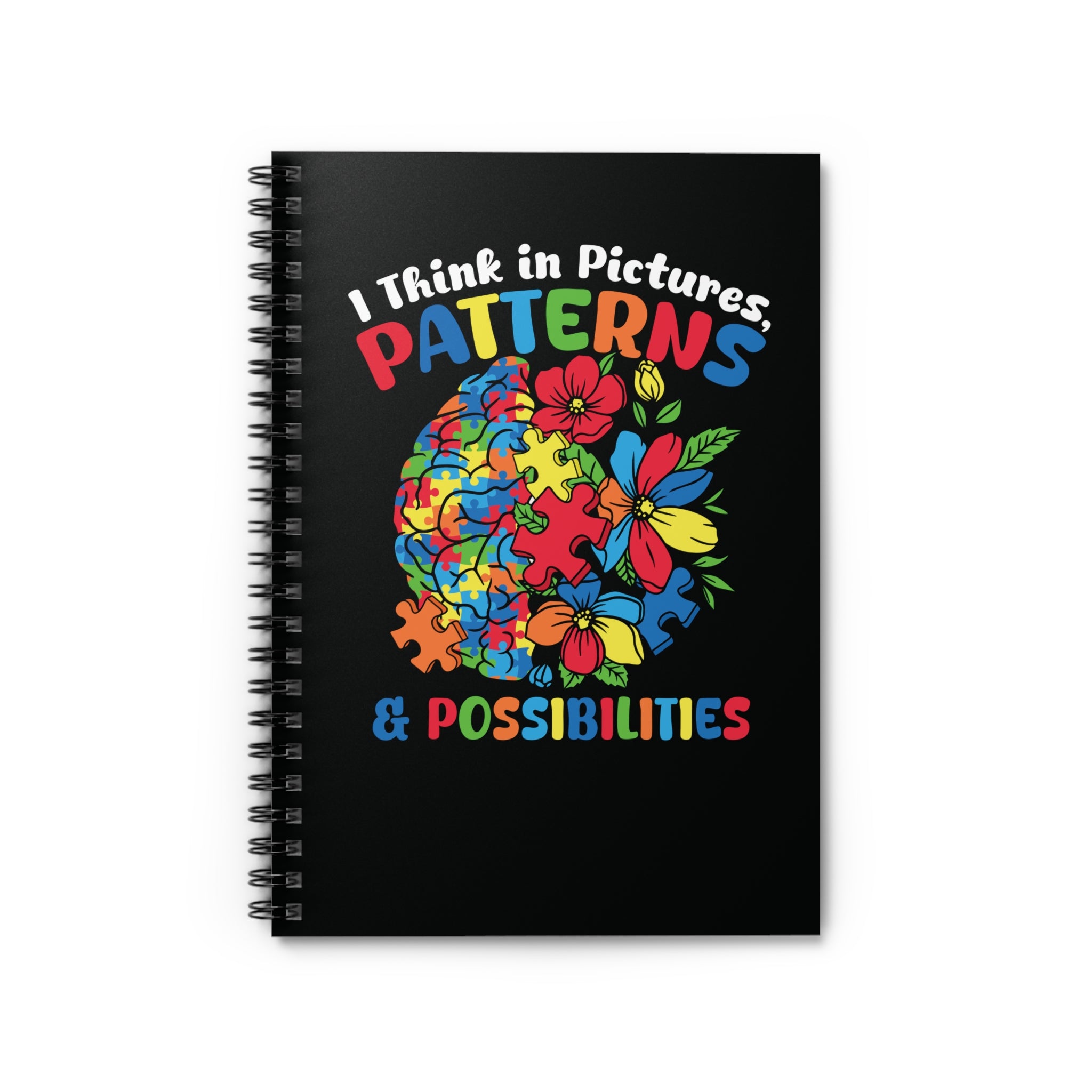 I Think In Pictures Spiral Notebook - Ruled Line