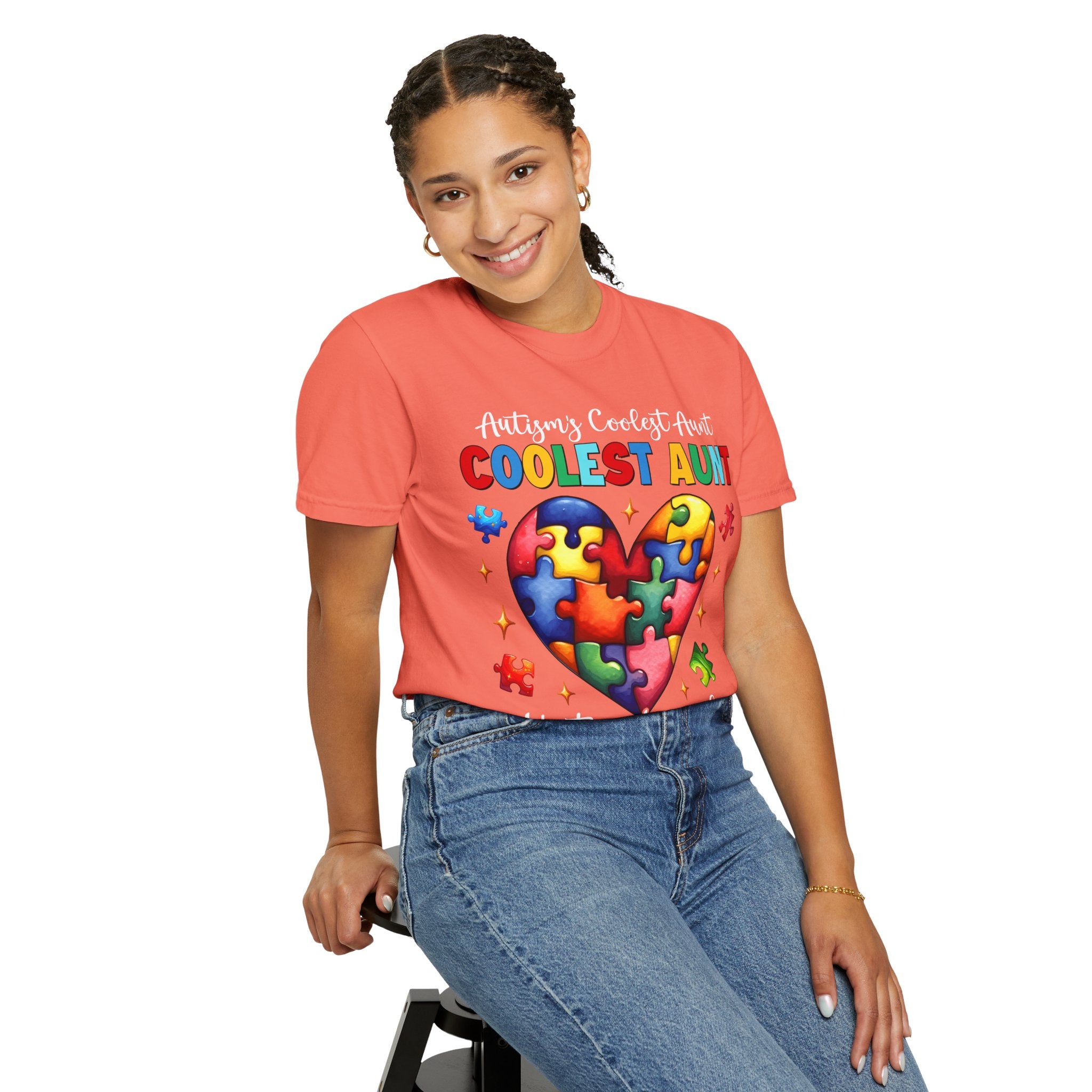 Autism’s Coolest Auntie Adult T-Shirt | Autism Awareness for Aunts, Sisters & Family