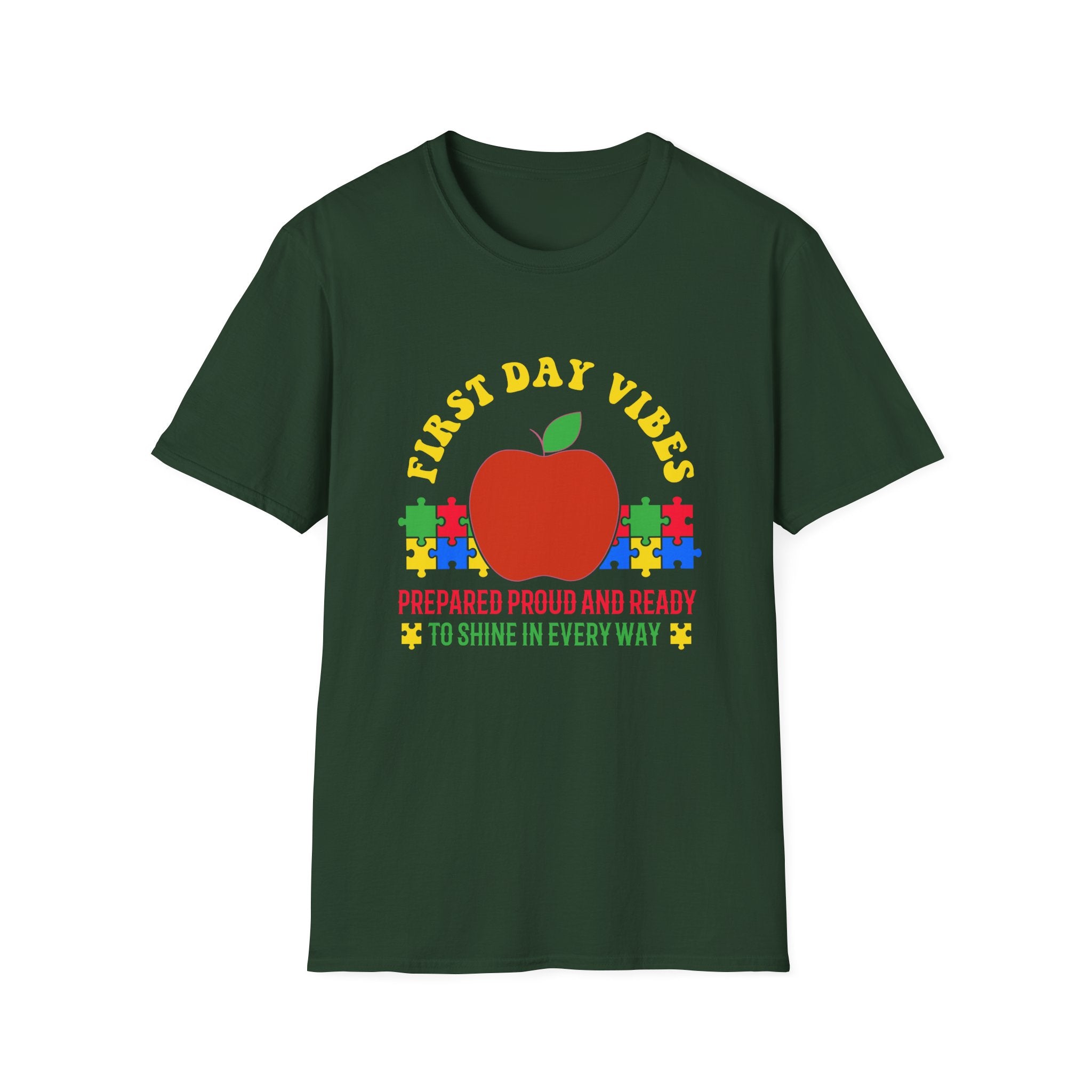 First Day Vibes Autism Awareness , Adult T-Shirt