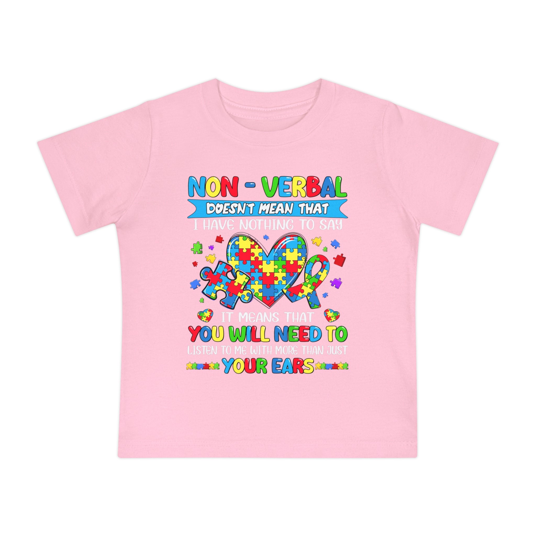 Non Verbal Autism Awarenss, Baby Short Sleeve T-Shirt