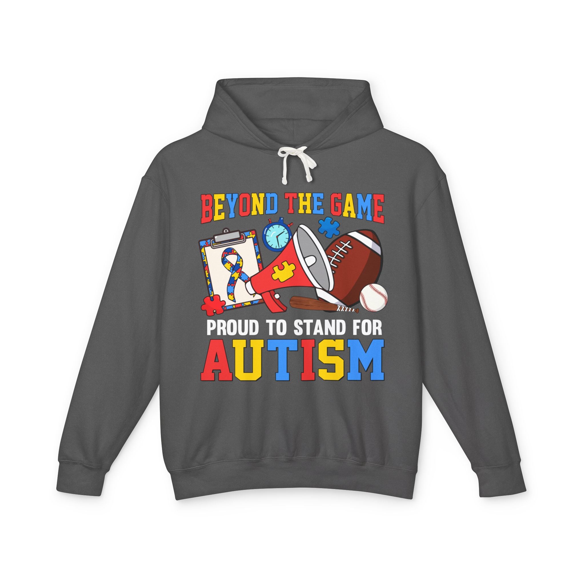 Beyond the Game, Proud to Stand for Autism, Autism Awareness Adult Hoodie