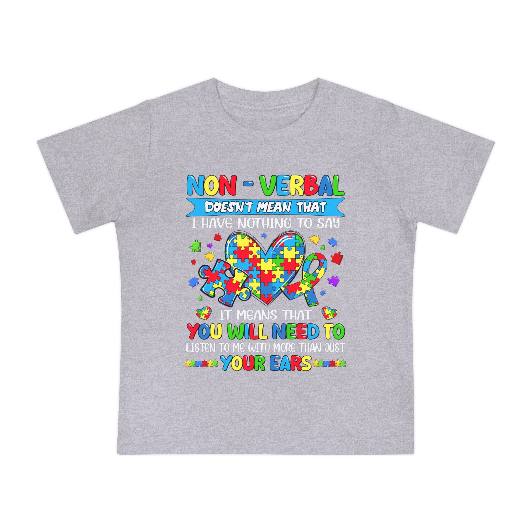 Non Verbal Autism Awarenss, Baby Short Sleeve T-Shirt