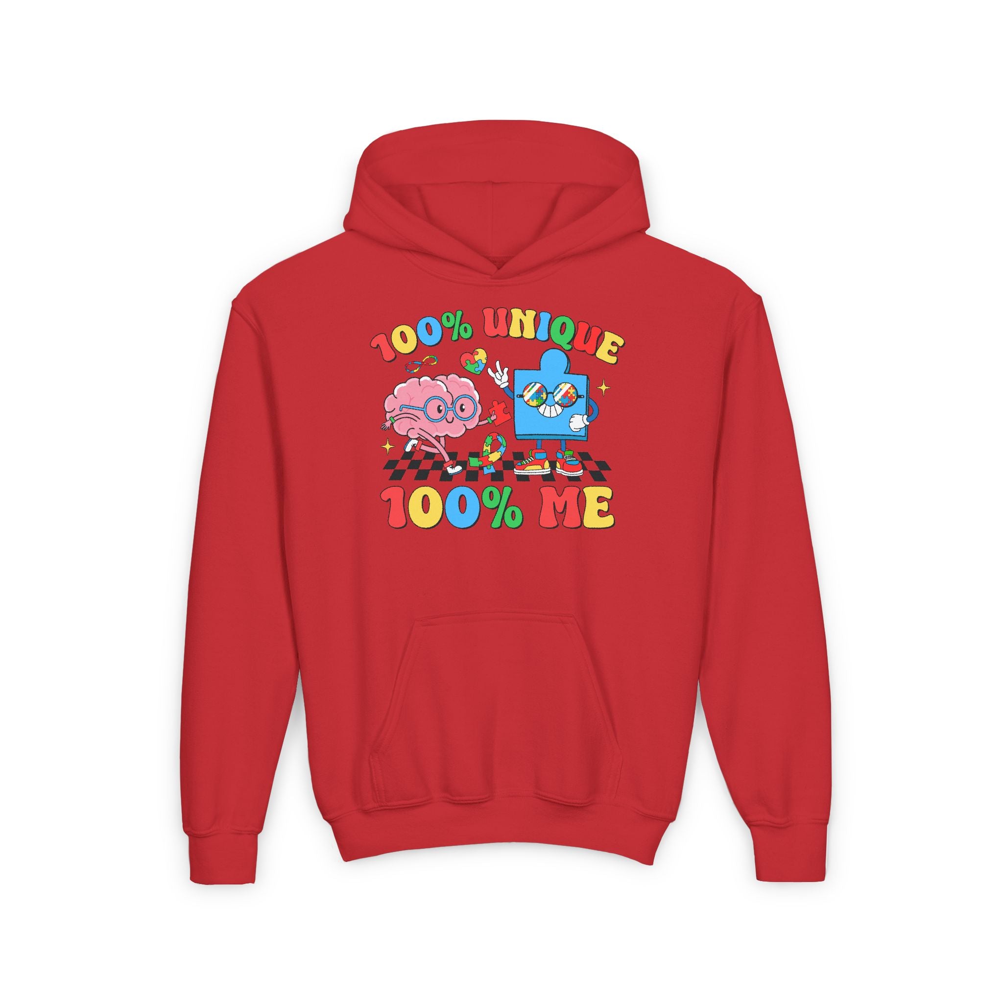 Unique me 100% me, Autism Awareness, Youth Hoodie