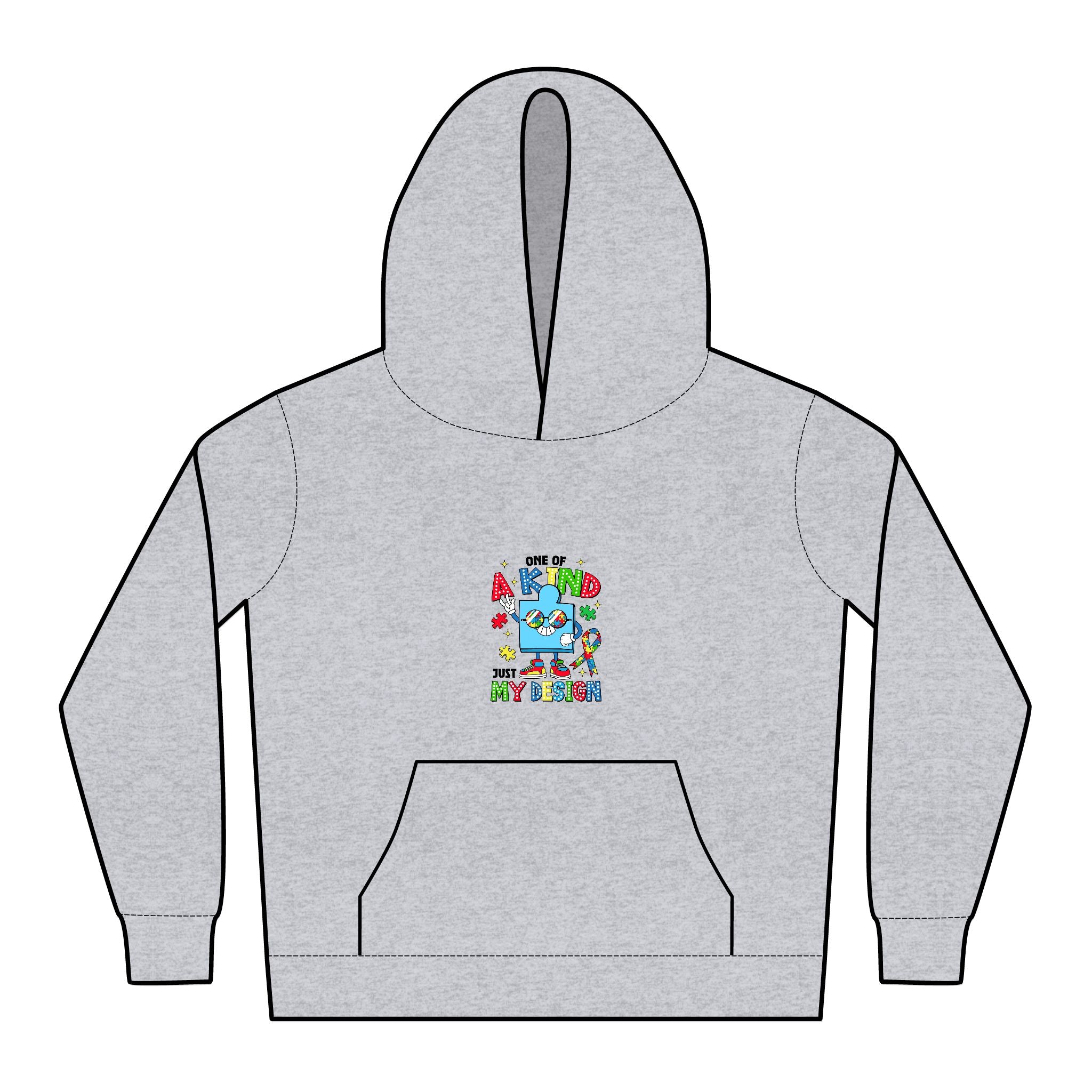 Here One of a Kind Just My Design, Autsm Awareness, Unisex Children's Hoodie