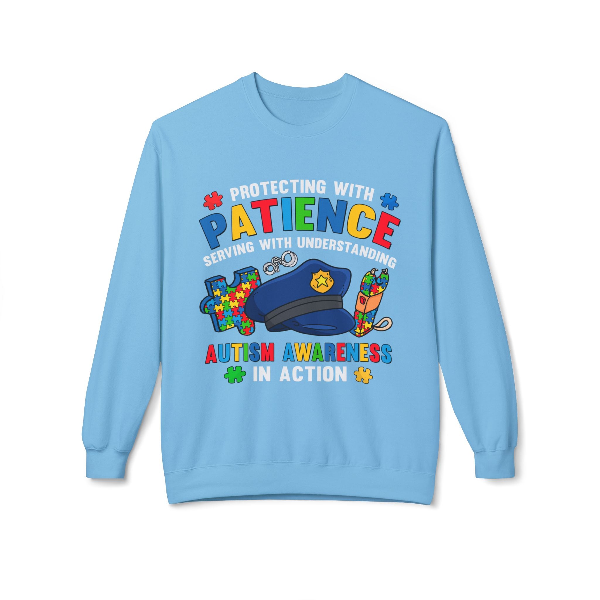 Protecting with Patience, Autism Awareness Adult Unisex Sweatshirt