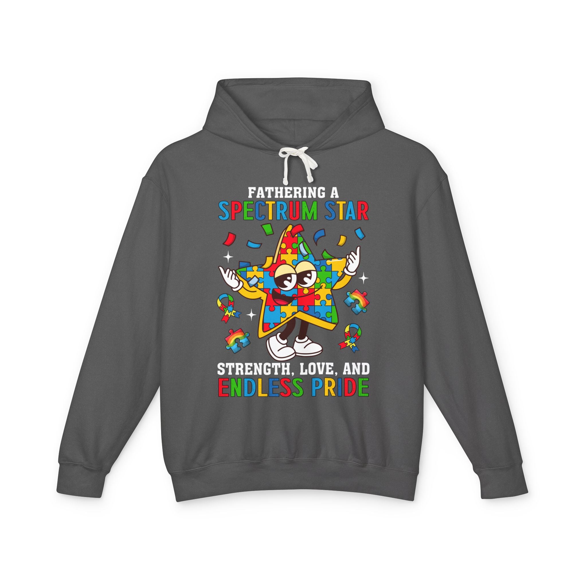 Fathering A Spectrum Star, Autism Awareness Adult Hoodie