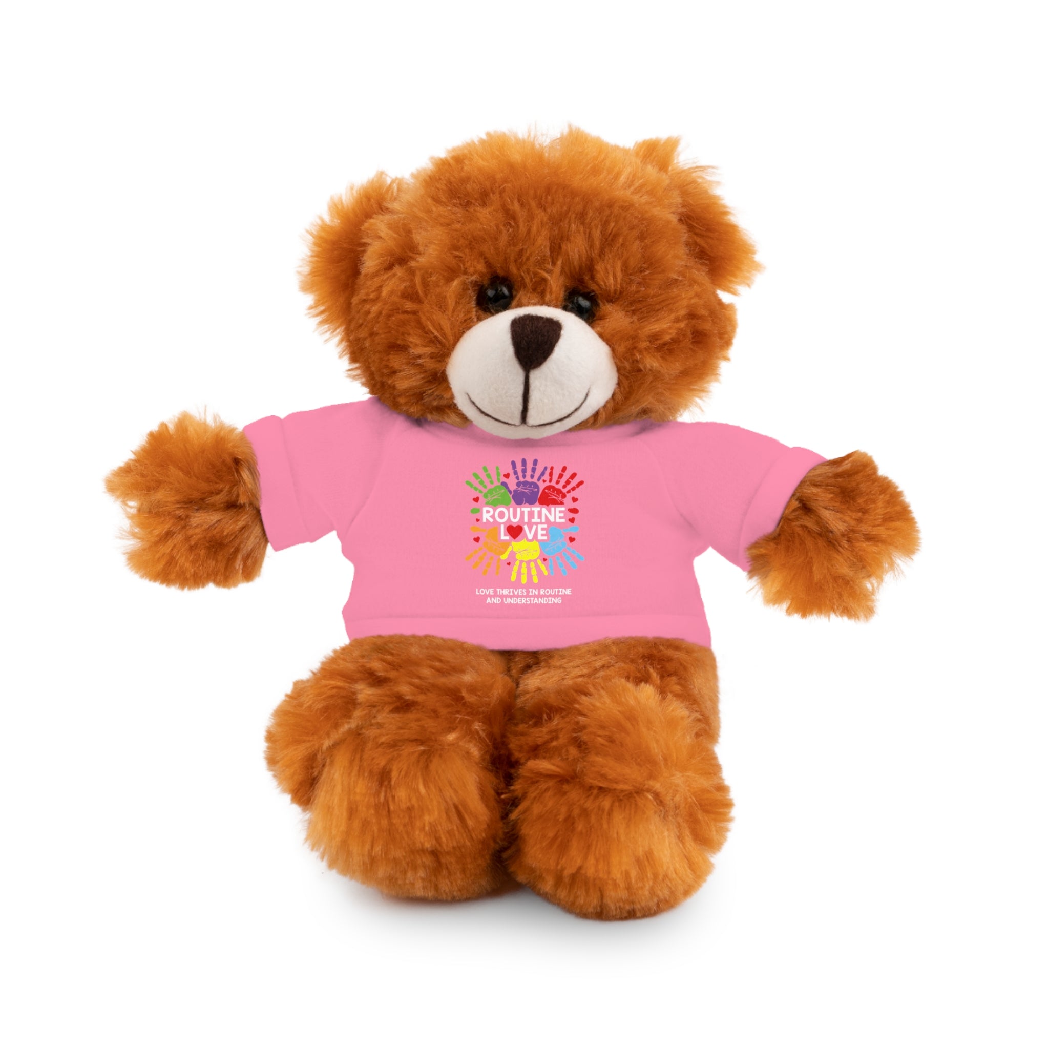 Routine Love, Austim Stuffed Teddy Bear with Tee