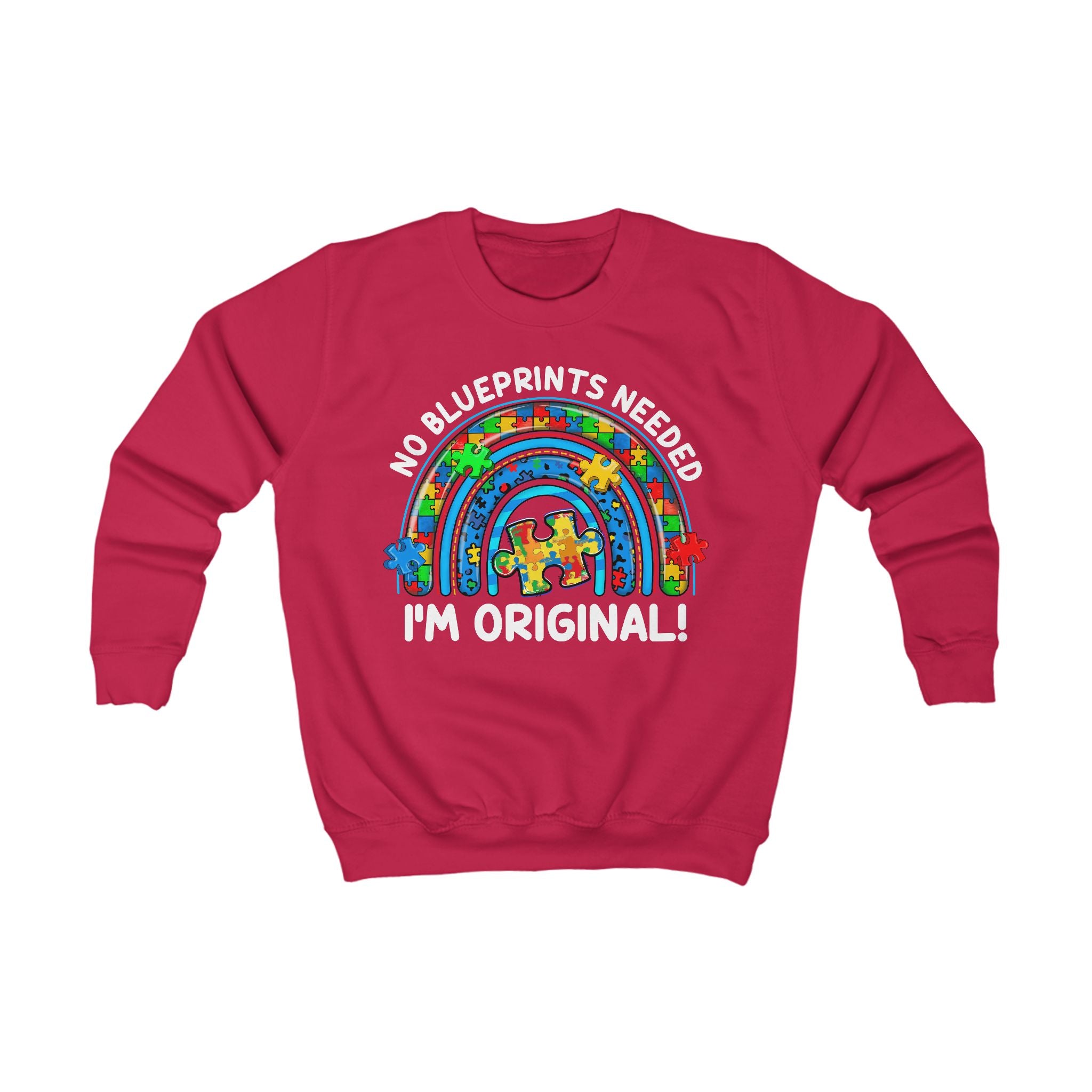 No Blueprints Needed Im Original, Autism Awareness, Unisex Children's Sweatshirt