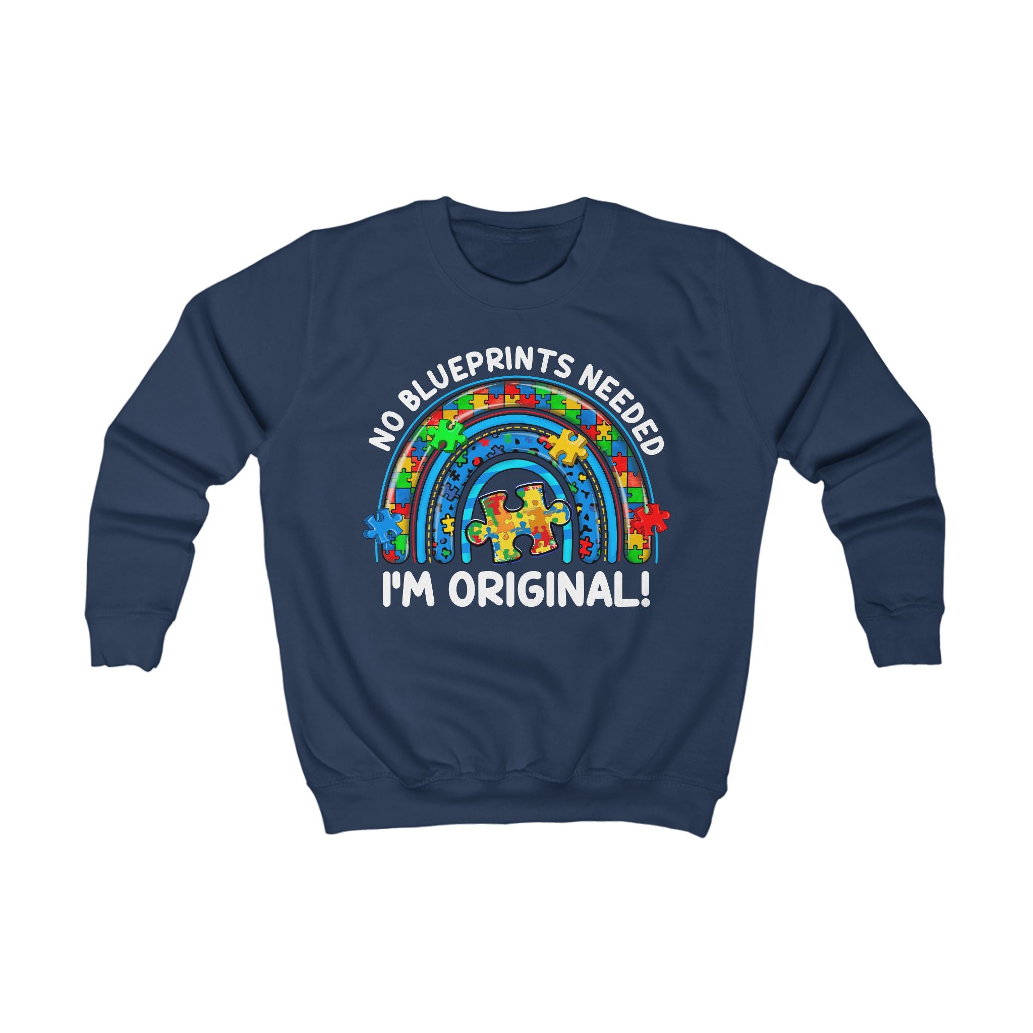 No Blueprints Needed Im Original, Autism Awareness, Unisex Children's Sweatshirt