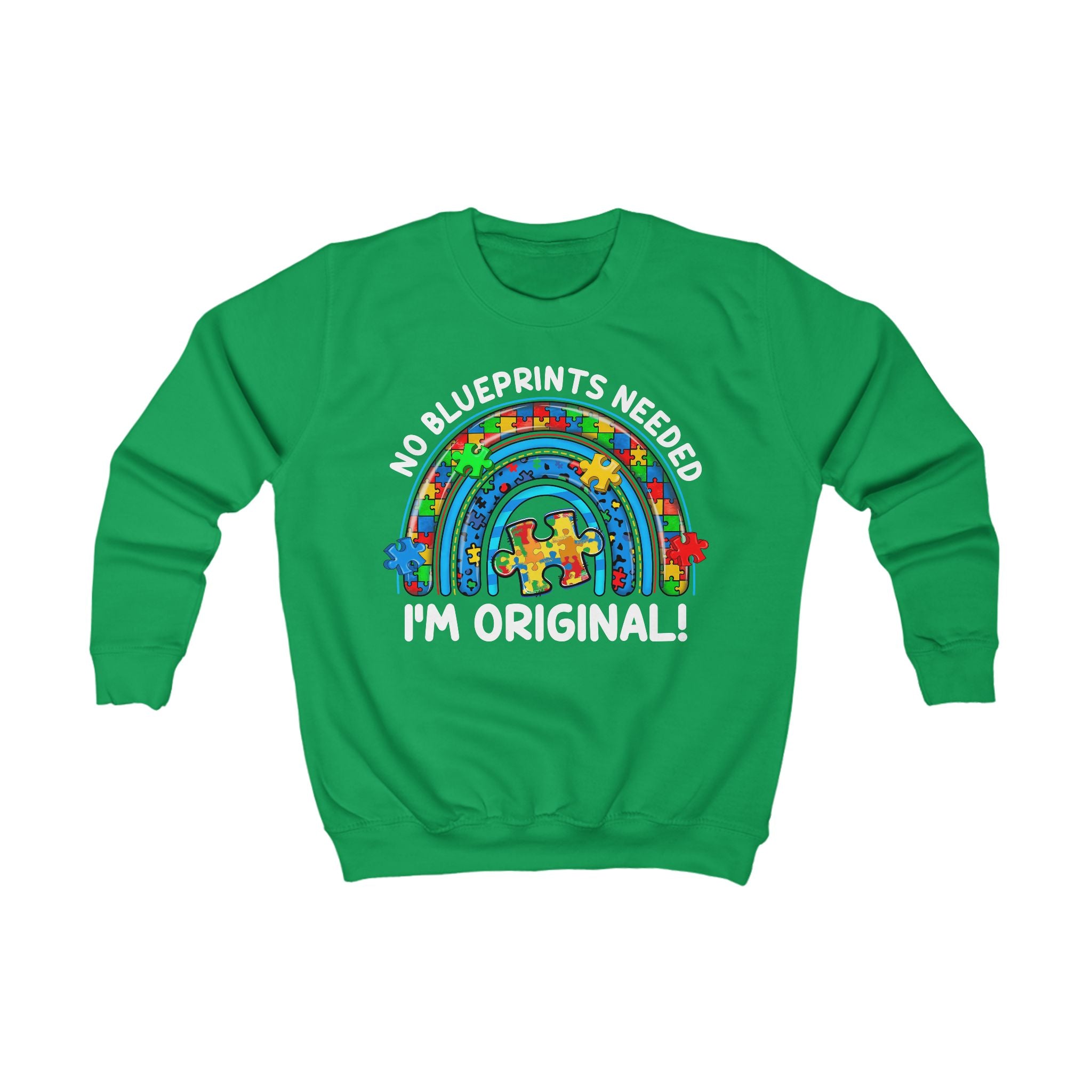 No Blueprints Needed Im Original, Autism Awareness, Unisex Children's Sweatshirt