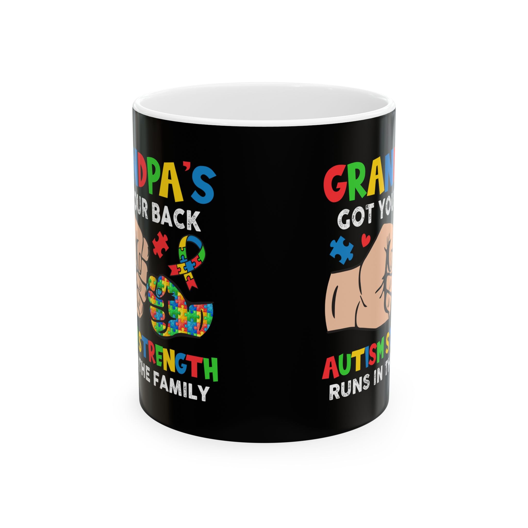 Grandpa's Got Your Back Austim Ceramic Mug