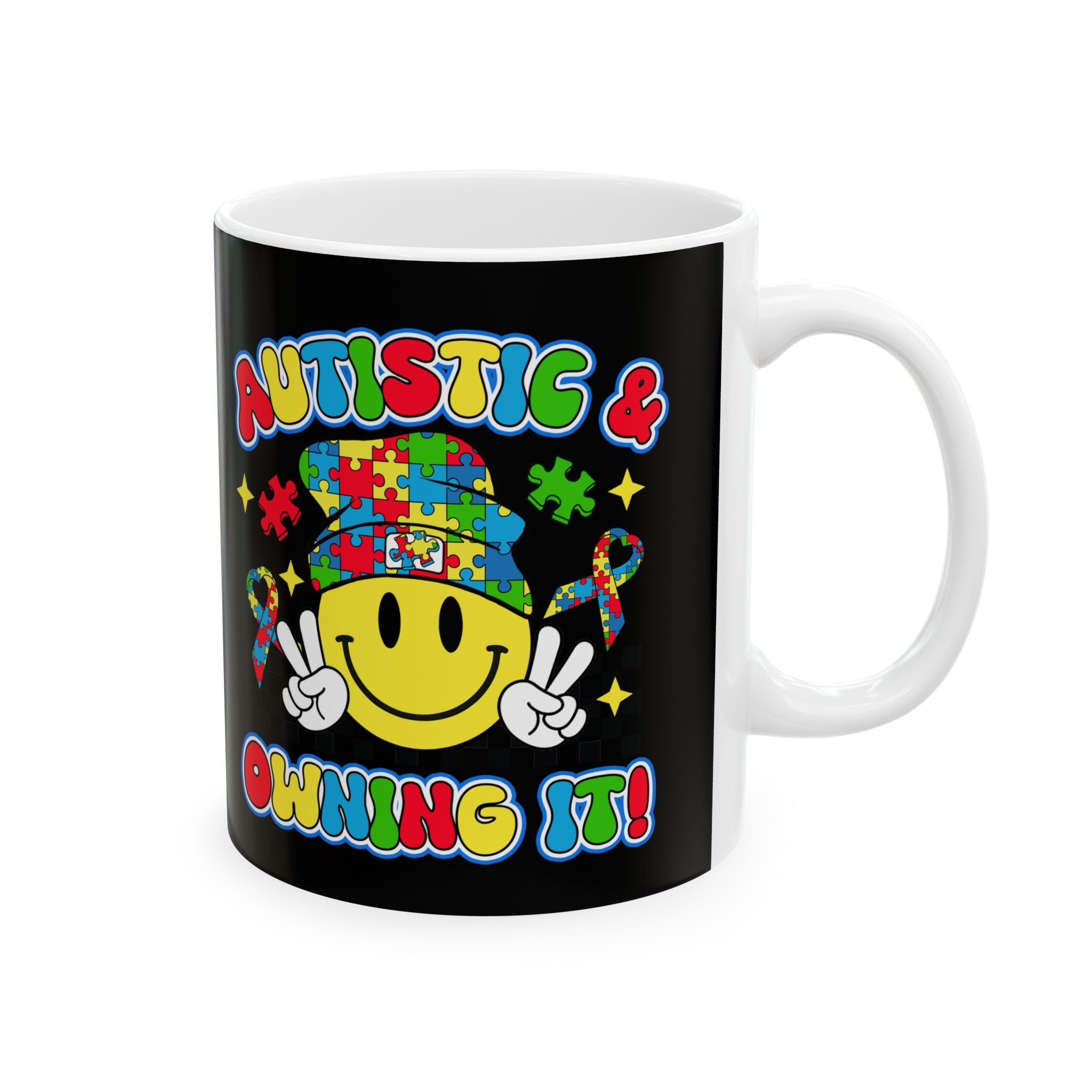 Autistic & Owning It Fueled By Love Austim Ceramic Mug