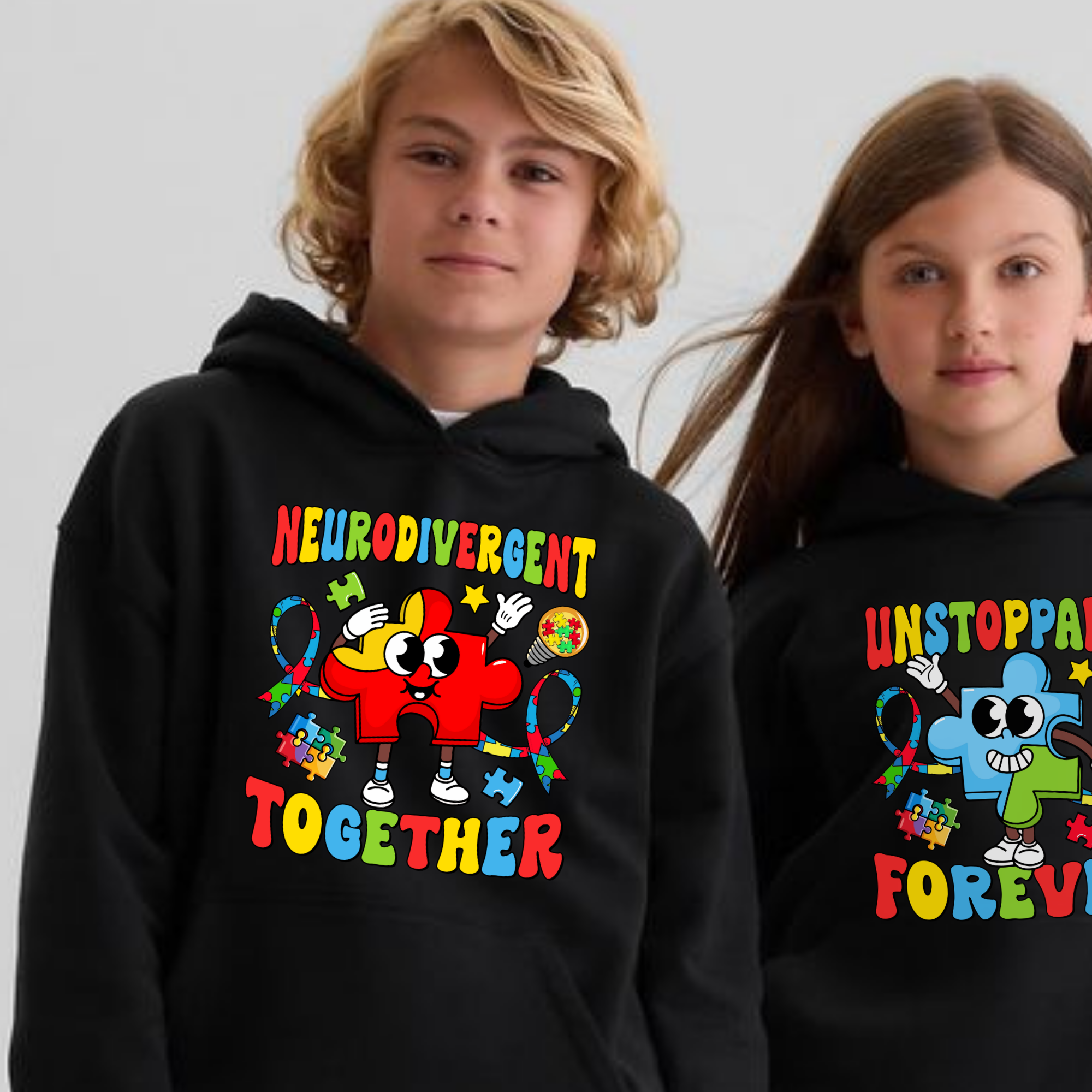 Neurodivergent Together, Youth Hoodie