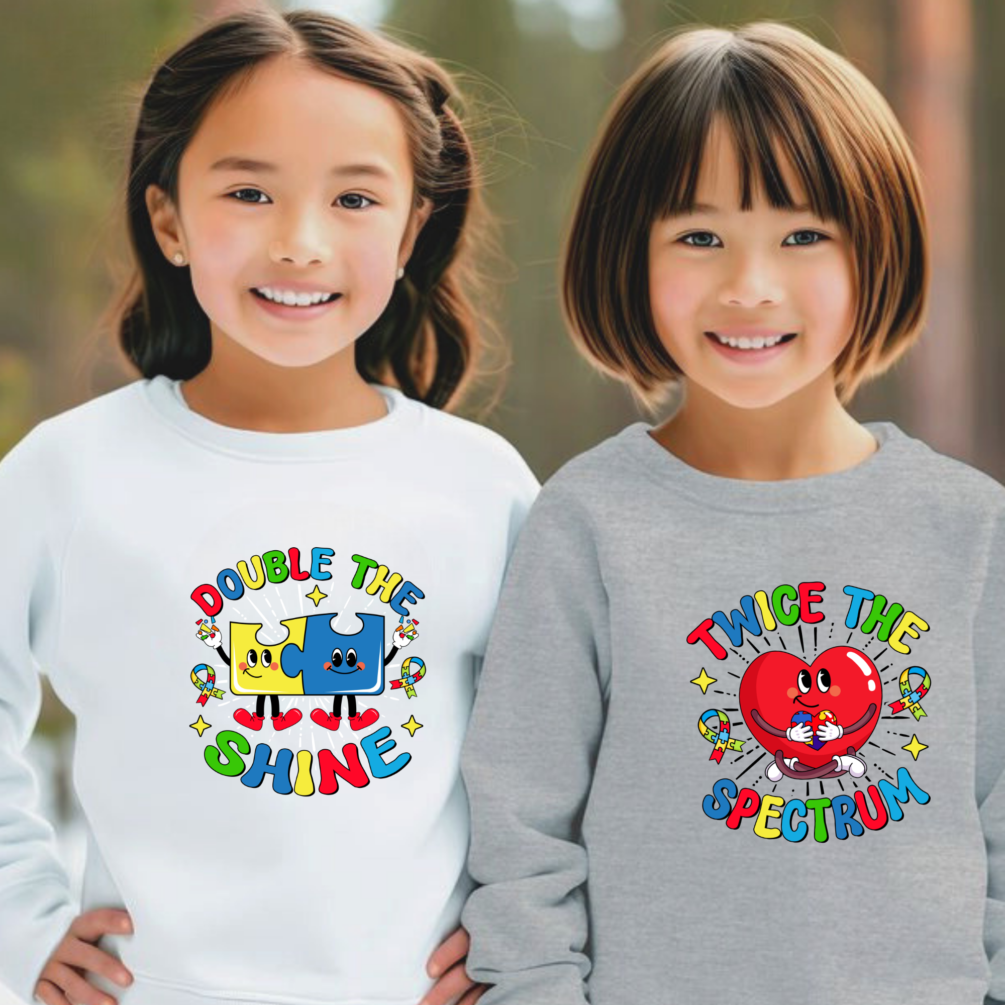 Double The Shine, Youth Crewneck Sweatshirt