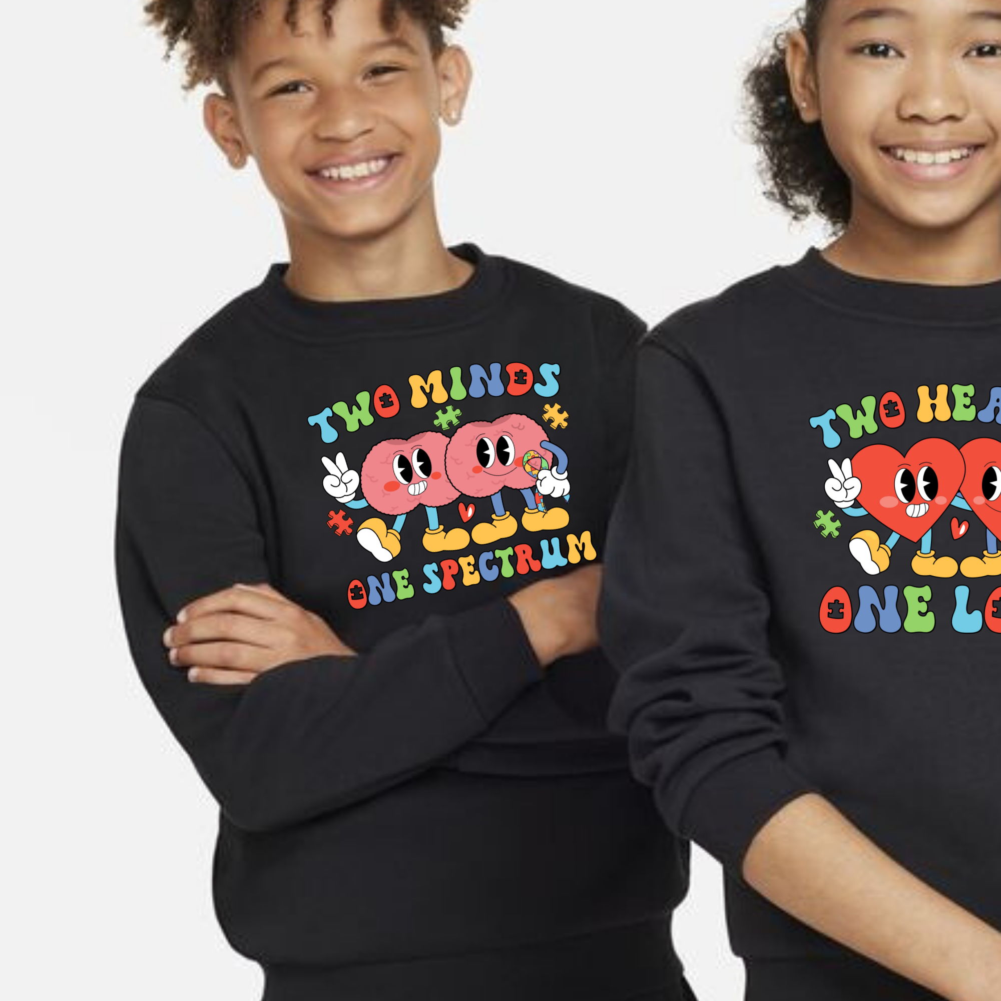 Two Minds One Spectrum, Youth Crewneck Sweatshirt