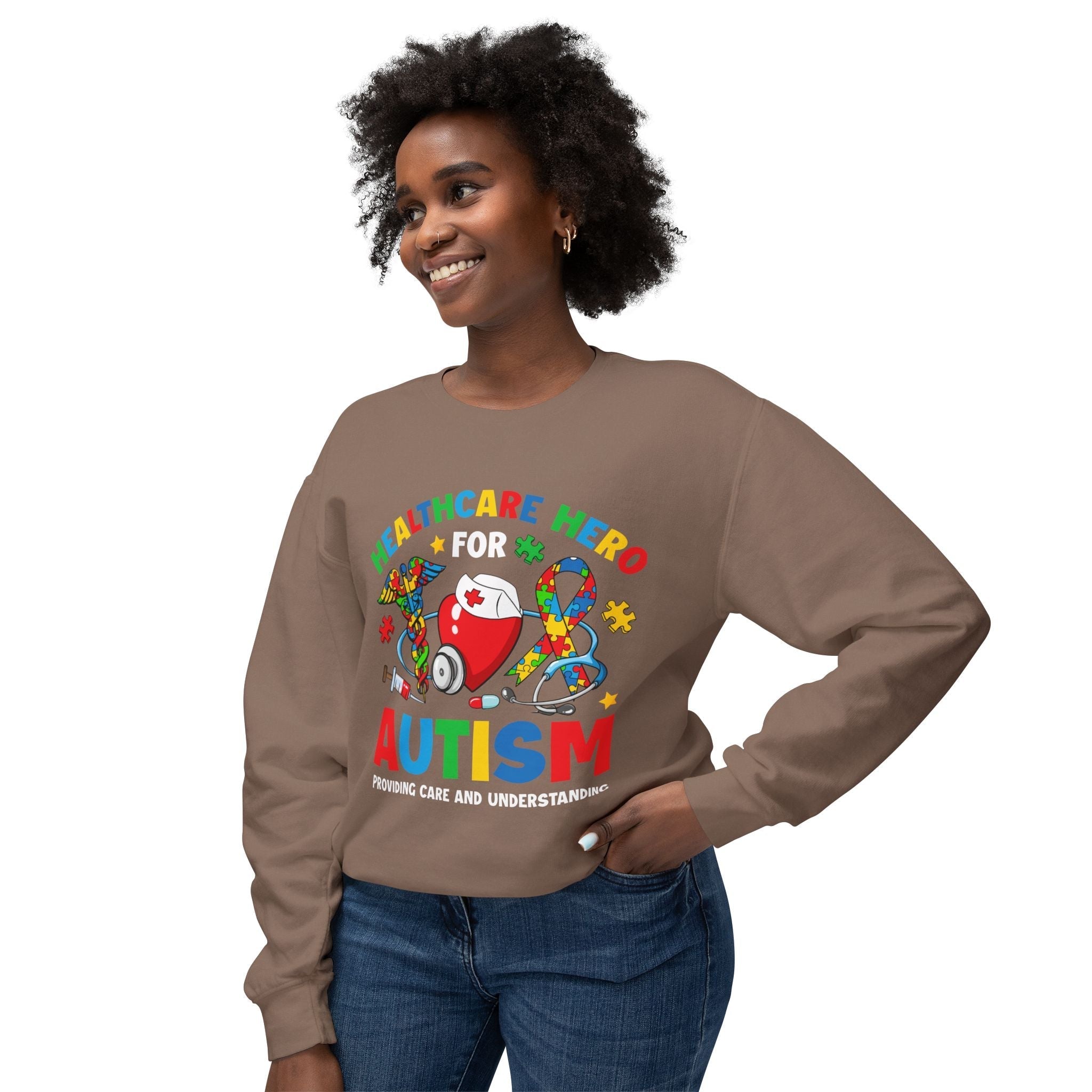 "Healthcare Hero Autism Awareness Sweatshirt – 'Healthcare