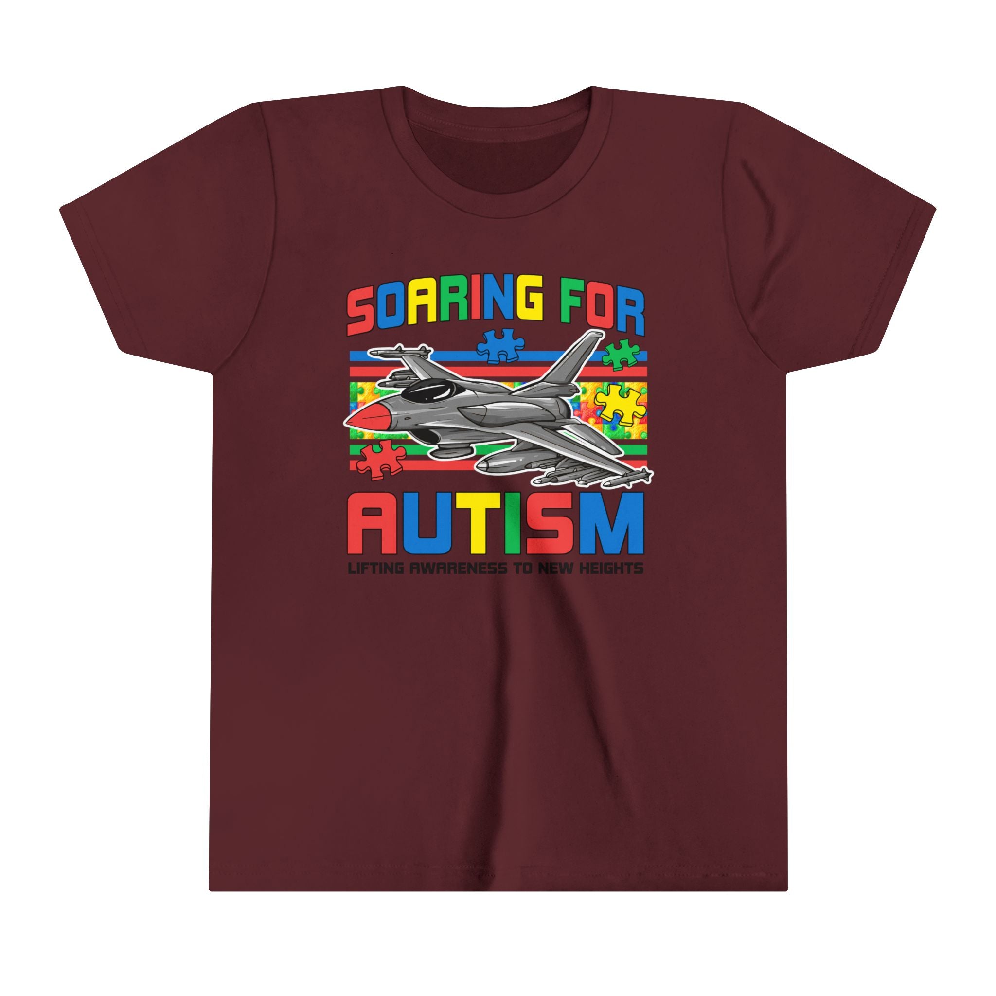 Soaring for Autism Awareness Children's T-Shirt | Airforce-Inspired Autism Support Tee