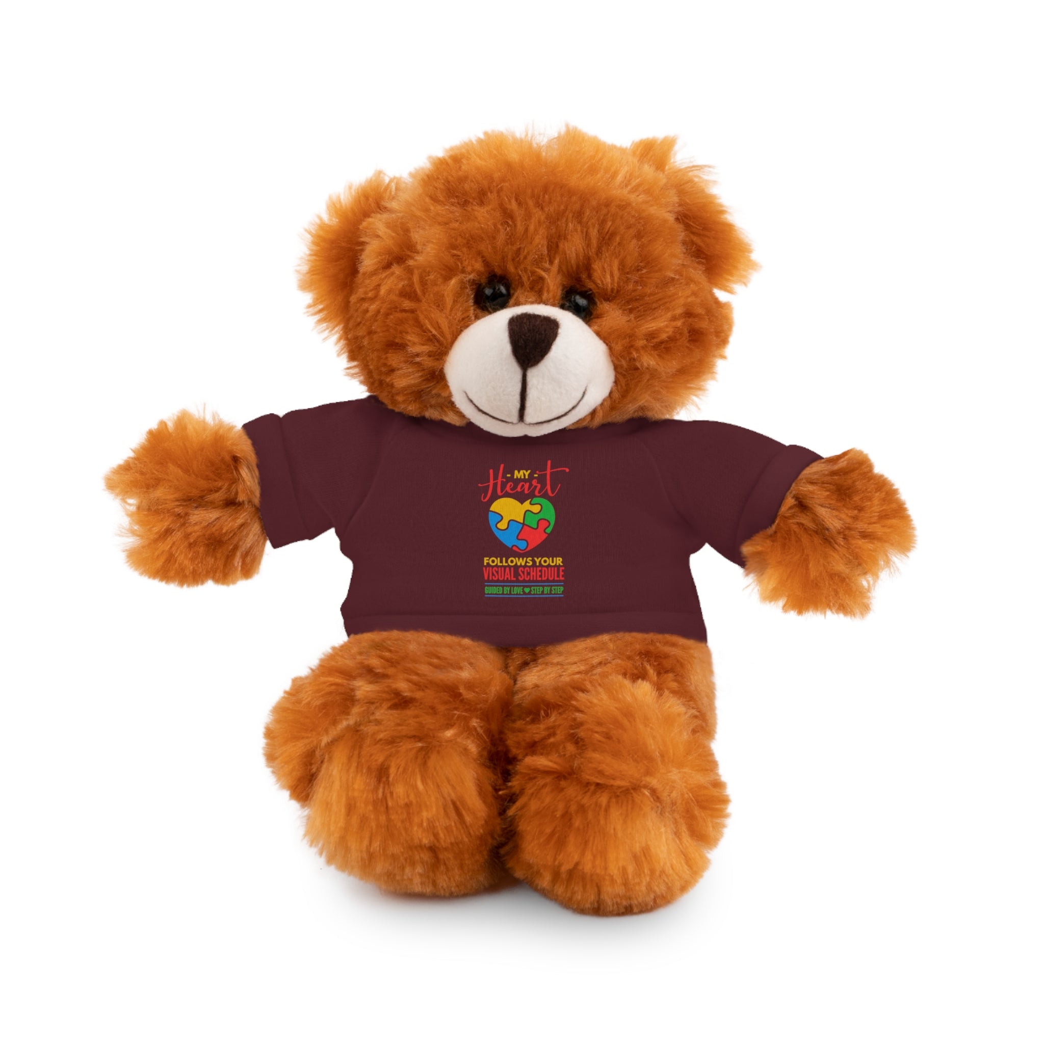 My Heart Austim Stuffed Teddy Bear with Tee