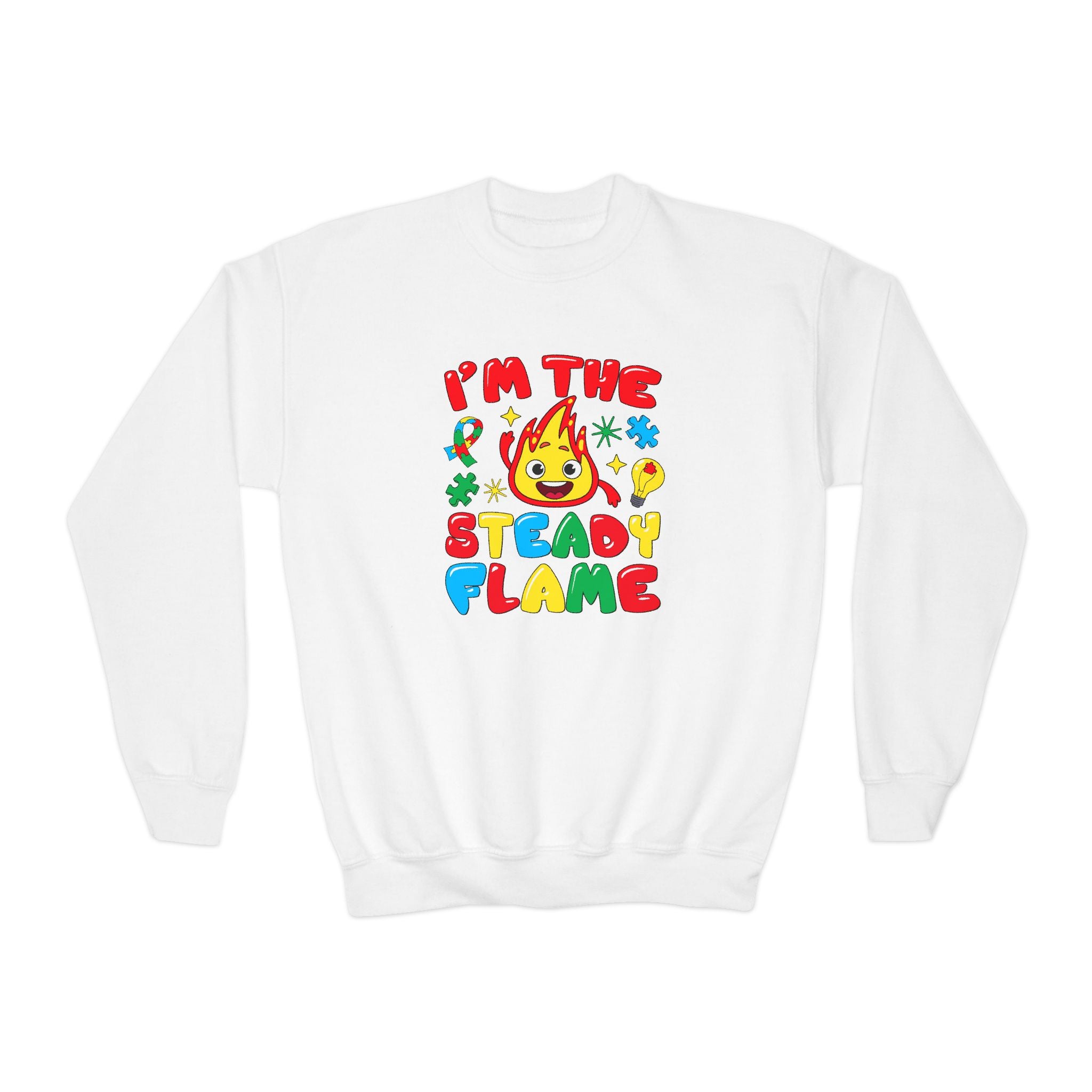 I'm The Steady Flame, Youth Crewneck Sweatshirt