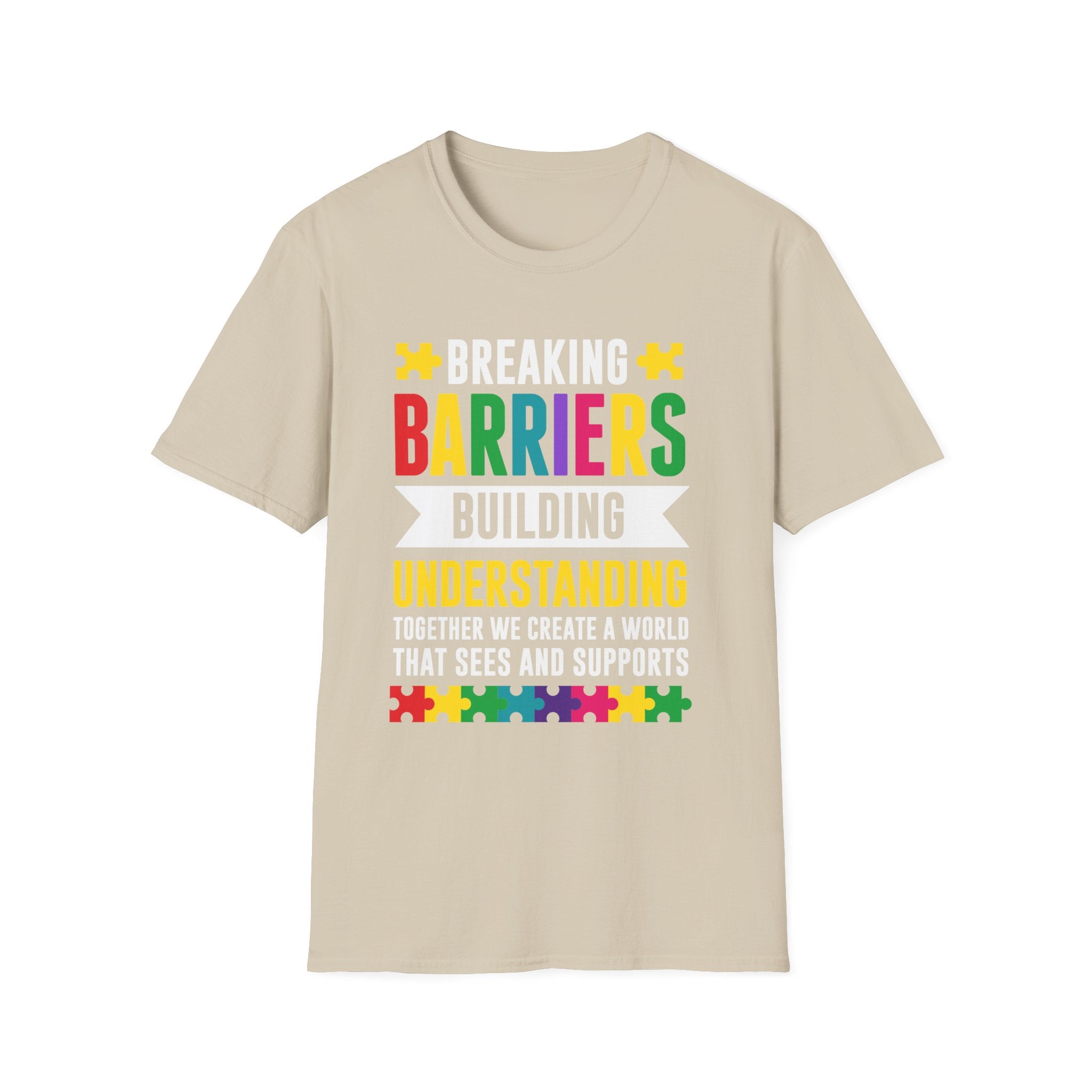 Breaking Barriers Autism Awareness , Adult T-Shirt